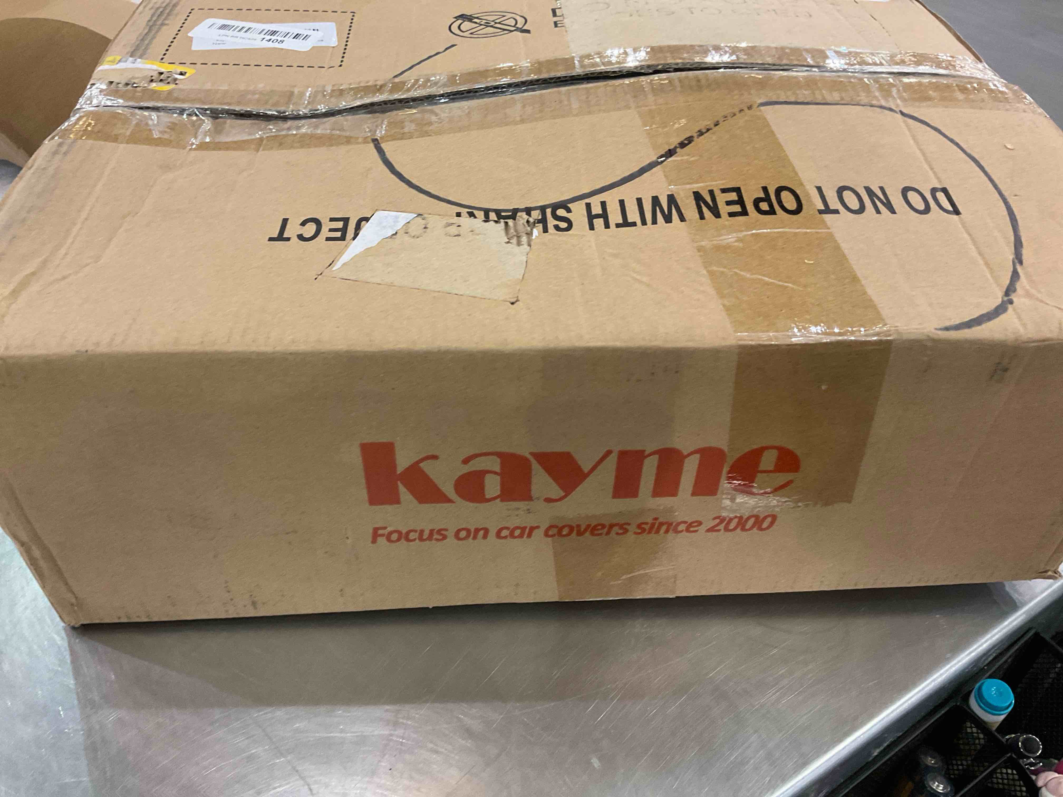 Kayme 6 Layers Car Cover Waterproof All Weather for Automobiles, Outdoor Full Cover Rain Sun UV Protection with Zipper Cotton, Universal Fit for Sedan (Up to 177 inch)