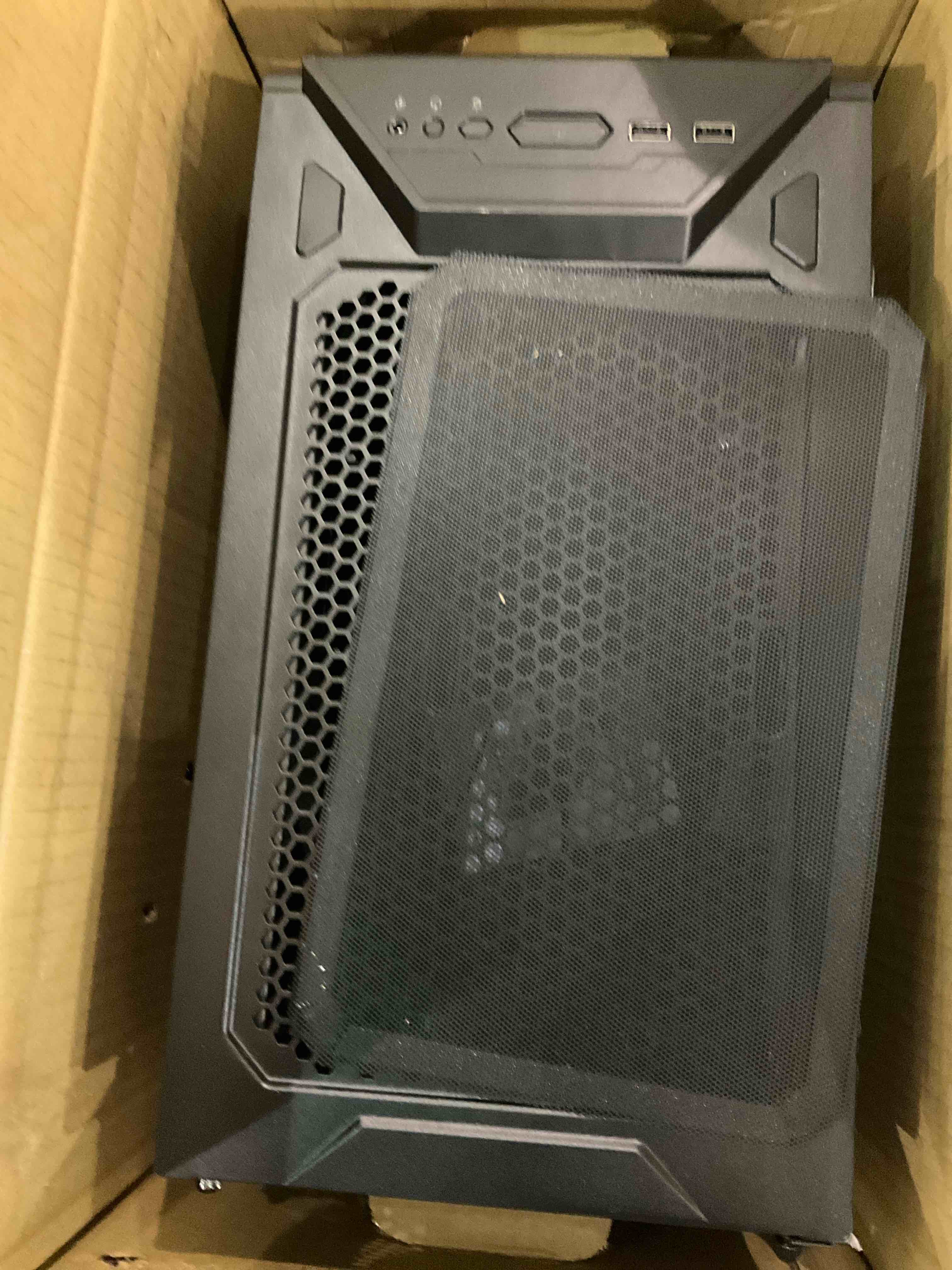 ASUS TUF Gaming GT301 Mid-Tower Compact Case for ATX Motherboards with Honeycomb Front Panel, 120mm Aura Addressable RBG Fans, Headphone Hanger, and 360mm Radiator Support, 2 x USB 3.2
