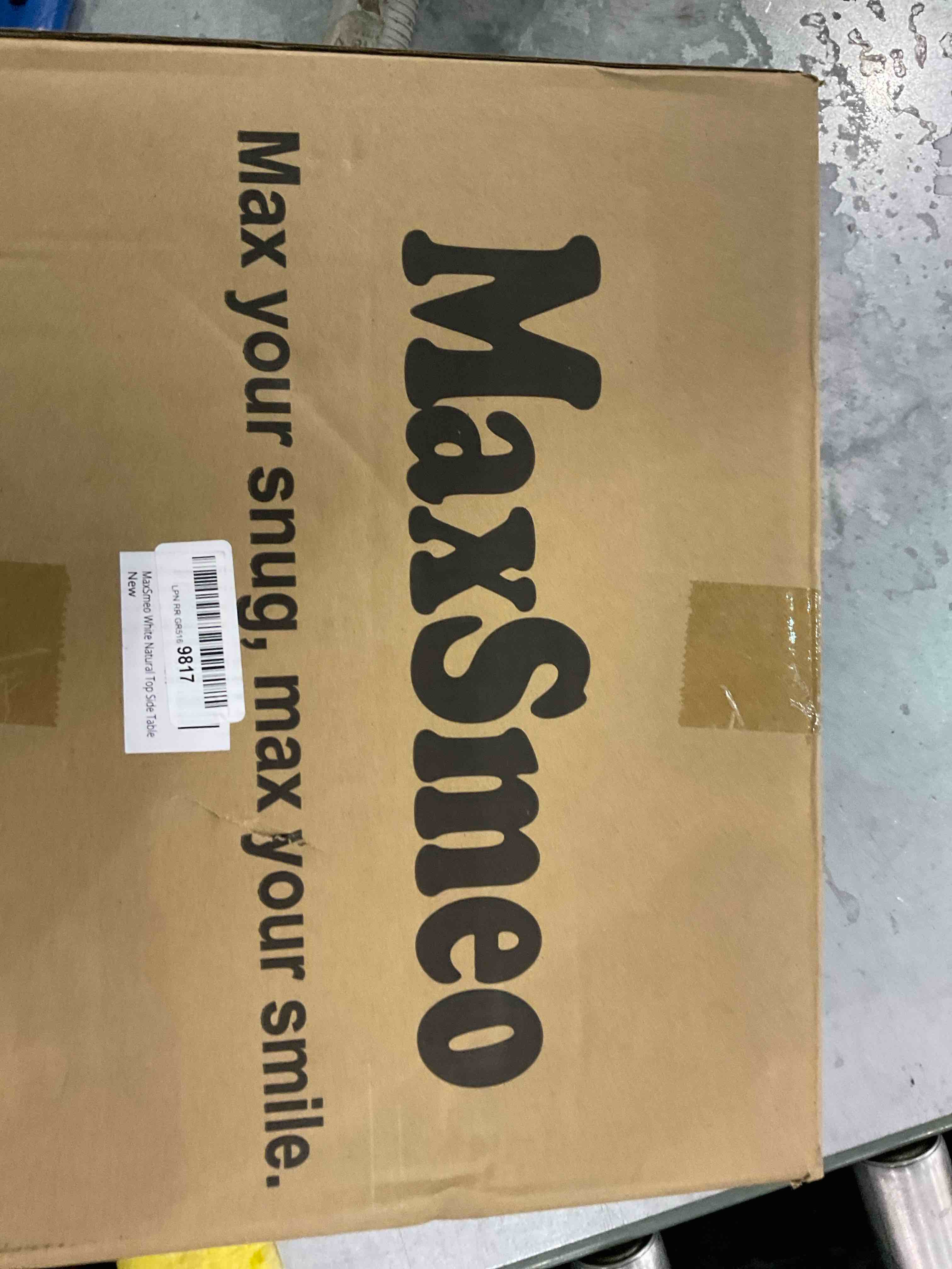 MaxSmeo White Nightstand, Small Bed Side Table for Small Spaces,Mid Century Modern Nightstand End Table with Storage and Solid Wood Legs for Bedroom Living Room(White)