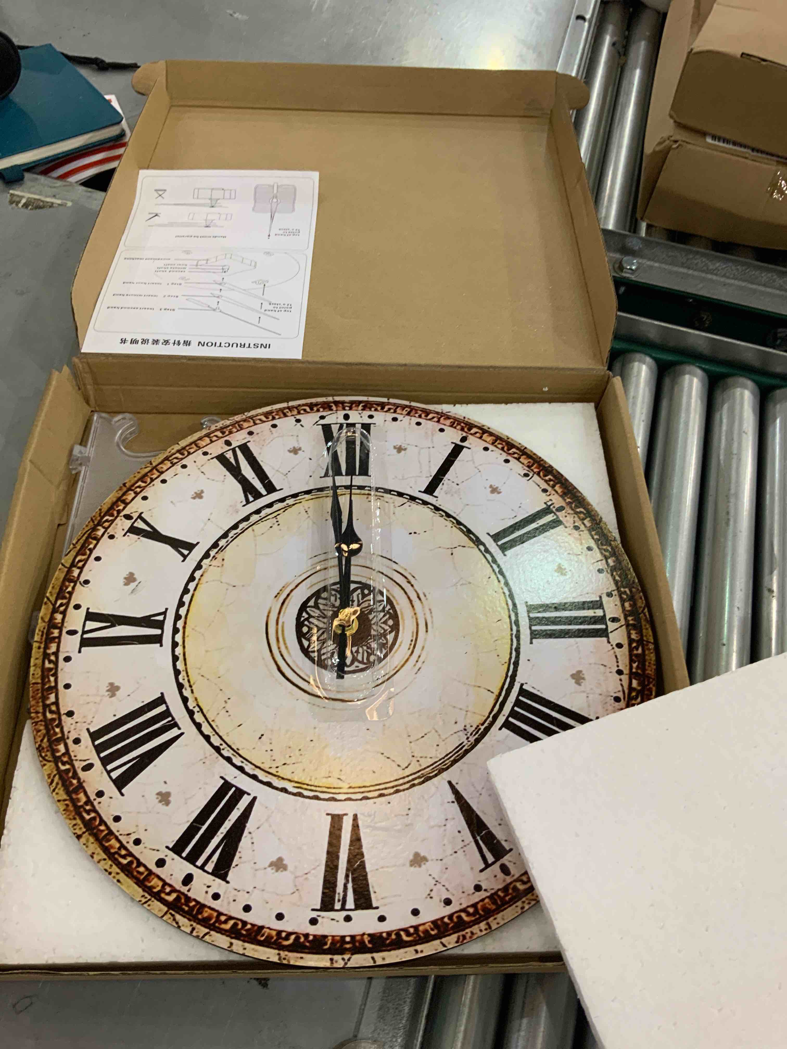 European Style Retro Vintage Clock 14 Inch Silent Non Ticking Battery Operated Home Decor Wall Clocks for Living Room, Bedroom, Kitchen