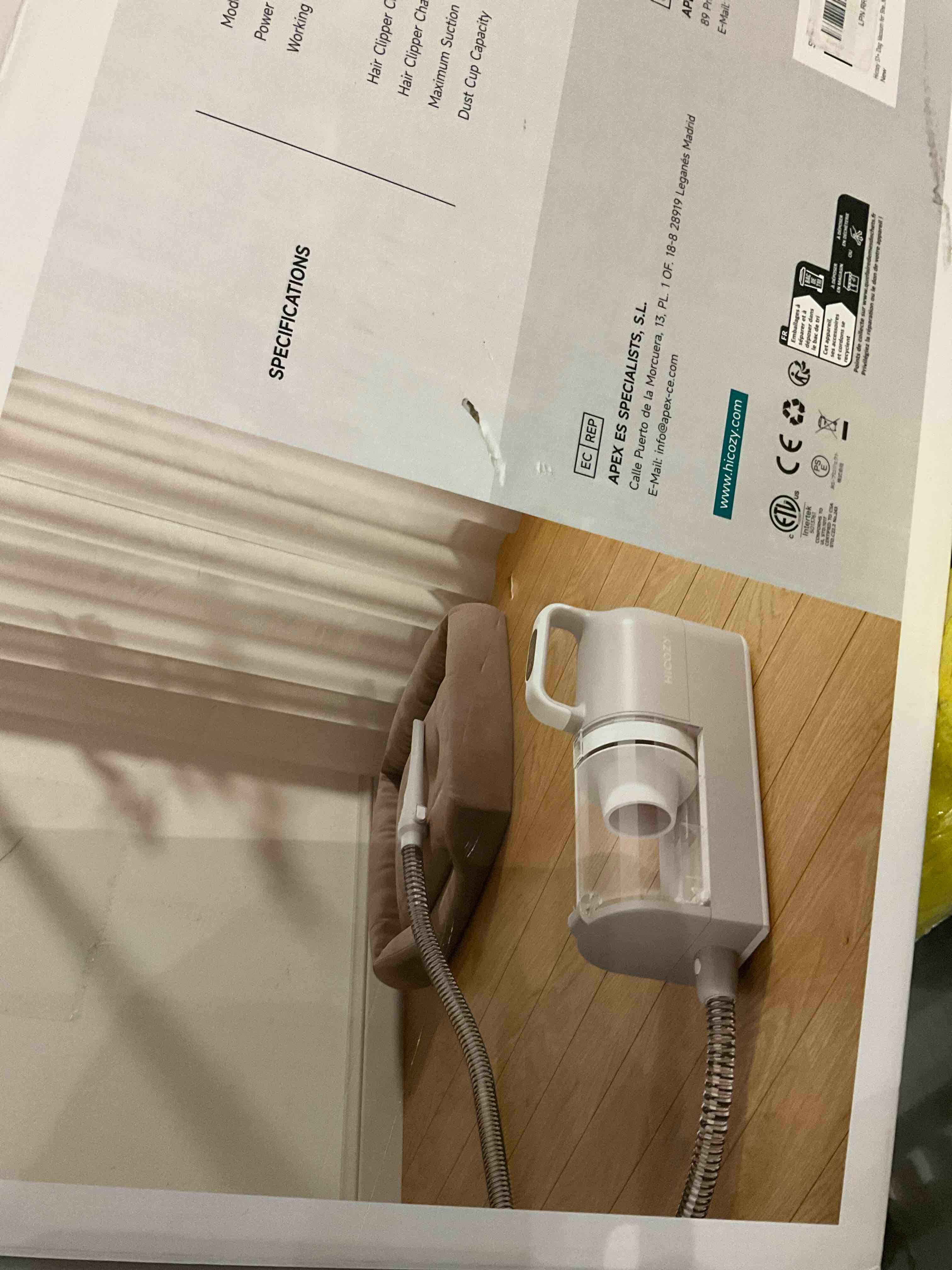 HiCOZY S1+ Pet Grooming Vacuum, Minimum 45dB Pet Friendly Cozy Mode, 12Kpa Dog Vacuum for Shedding Grooming with 2L Dust Cup, 6 Professional Pet Grooming Tools for Dogs Cats, Yellow