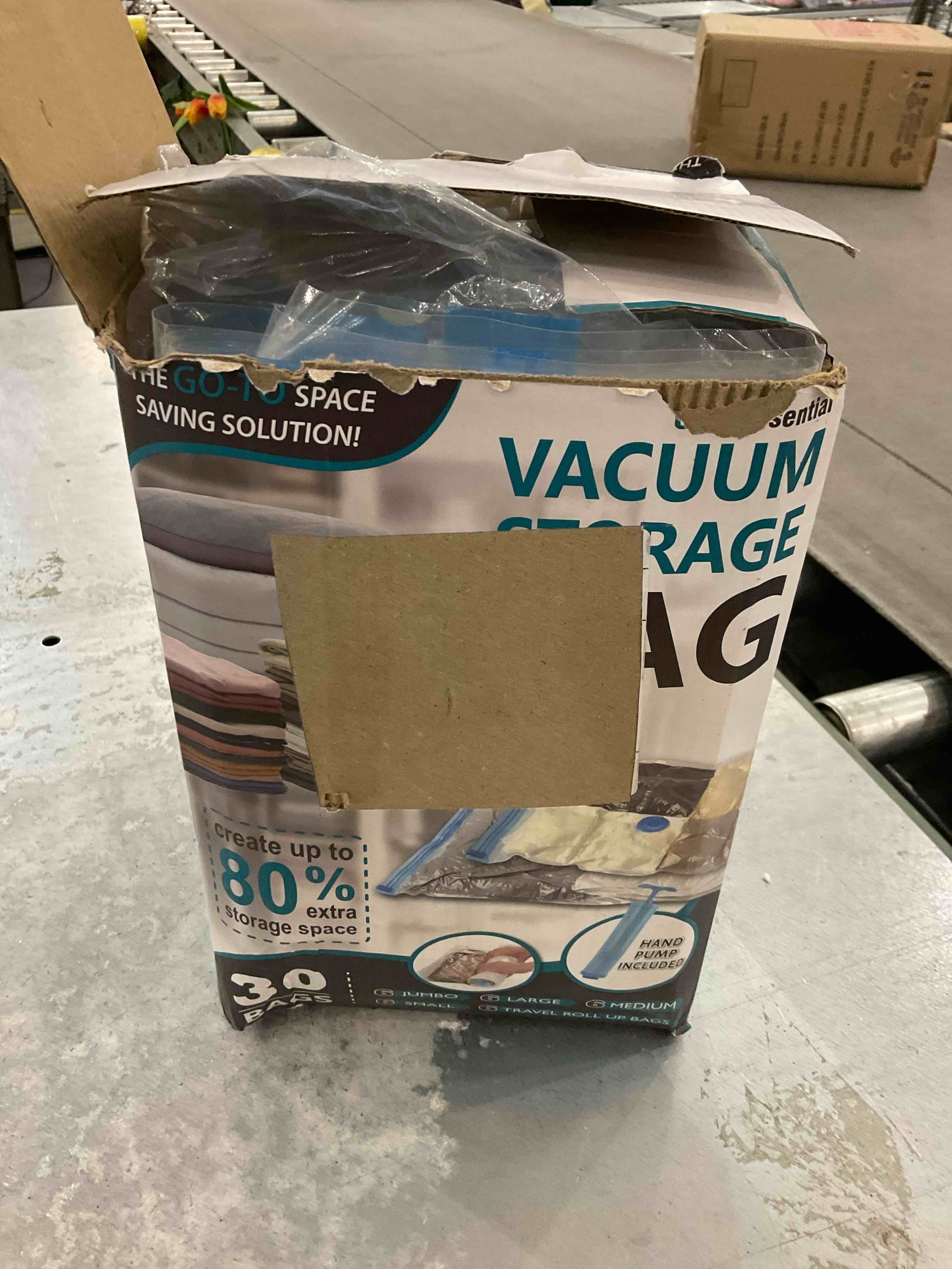 30 Pack Vacuum Storage Bags, Space Saver Bags (6 Jumbo/6 Large/6 Medium/6 Small/6 Roll) Compression Storage Bags for Comforters and Blankets, Vacuum Sealer Bags for Clothes Storage, Hand Pump Included