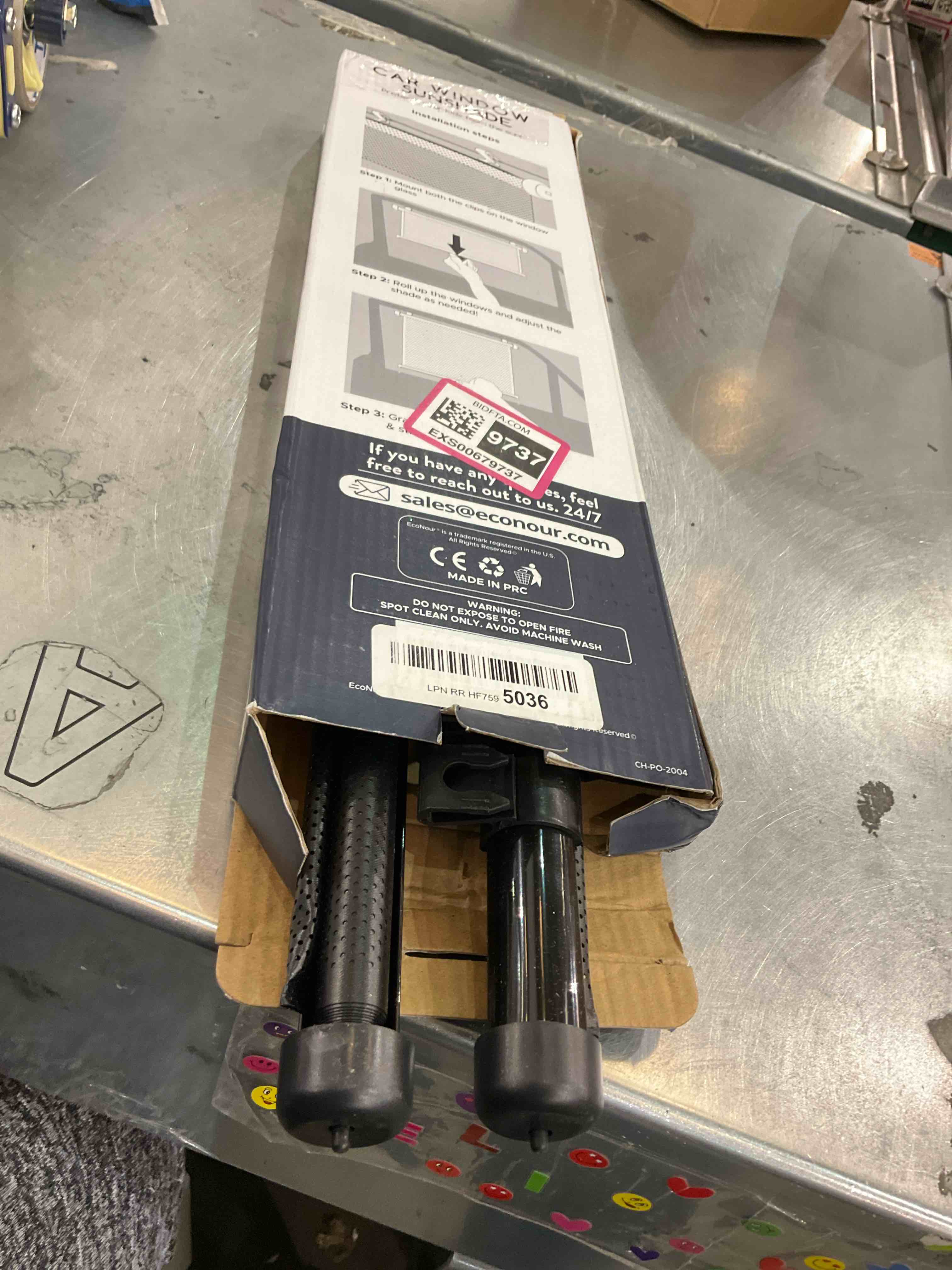 EcoNour Car Side Window Sun Shade (2 Pack) with Bonus Car Headrest Hook (2 Pack) | Retractable Car Roller Sunshade for Kids | Baby Car Window Shades for Offers Complete UV Protection (15"x17")