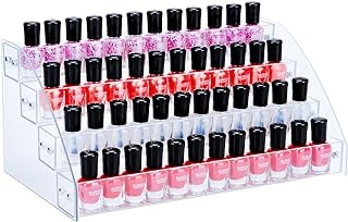 KINGROW Acrylic Nail Polish Organizer 48 Bottles of 4 Layers Display Rack Storage Essential Oils Rack Holder Jewelry Makeup Organizer