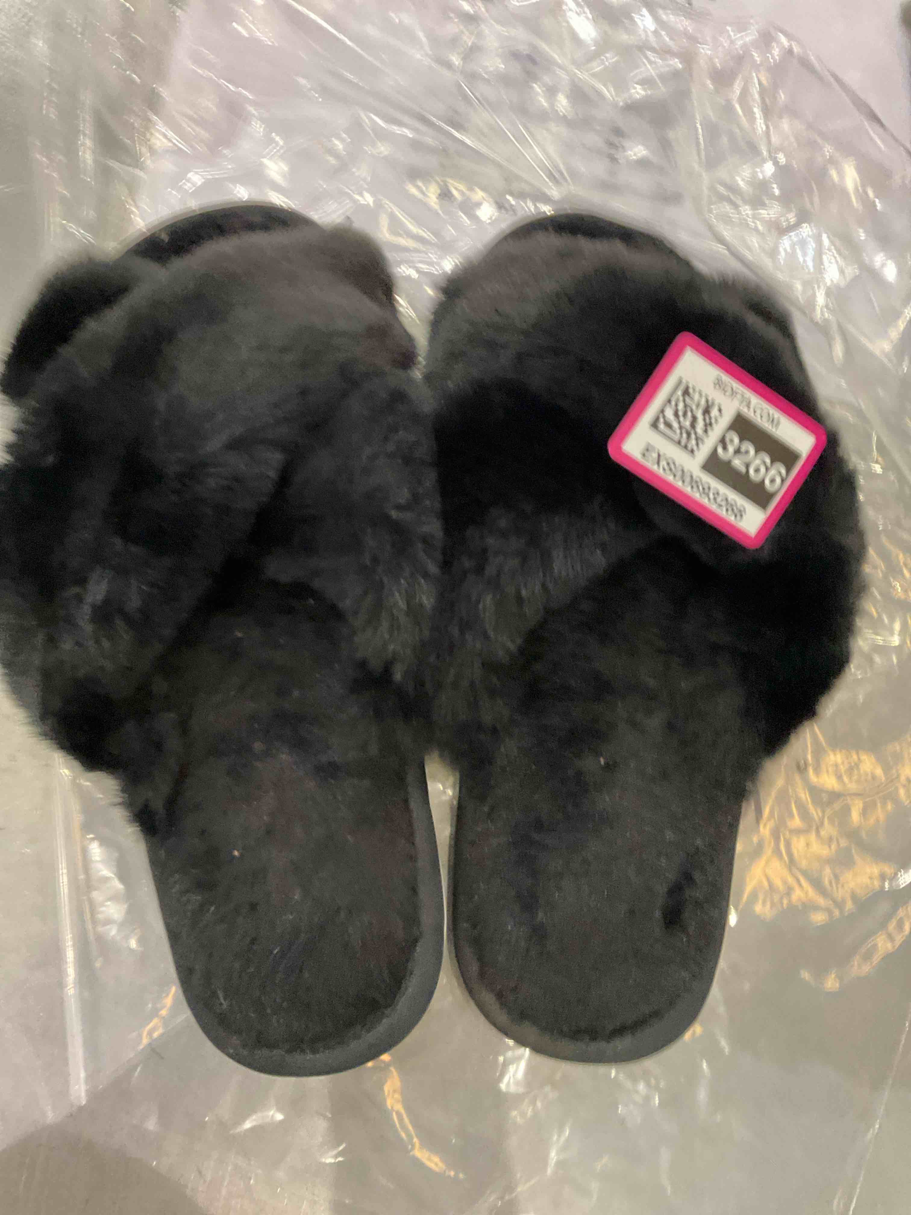 slippers black womens