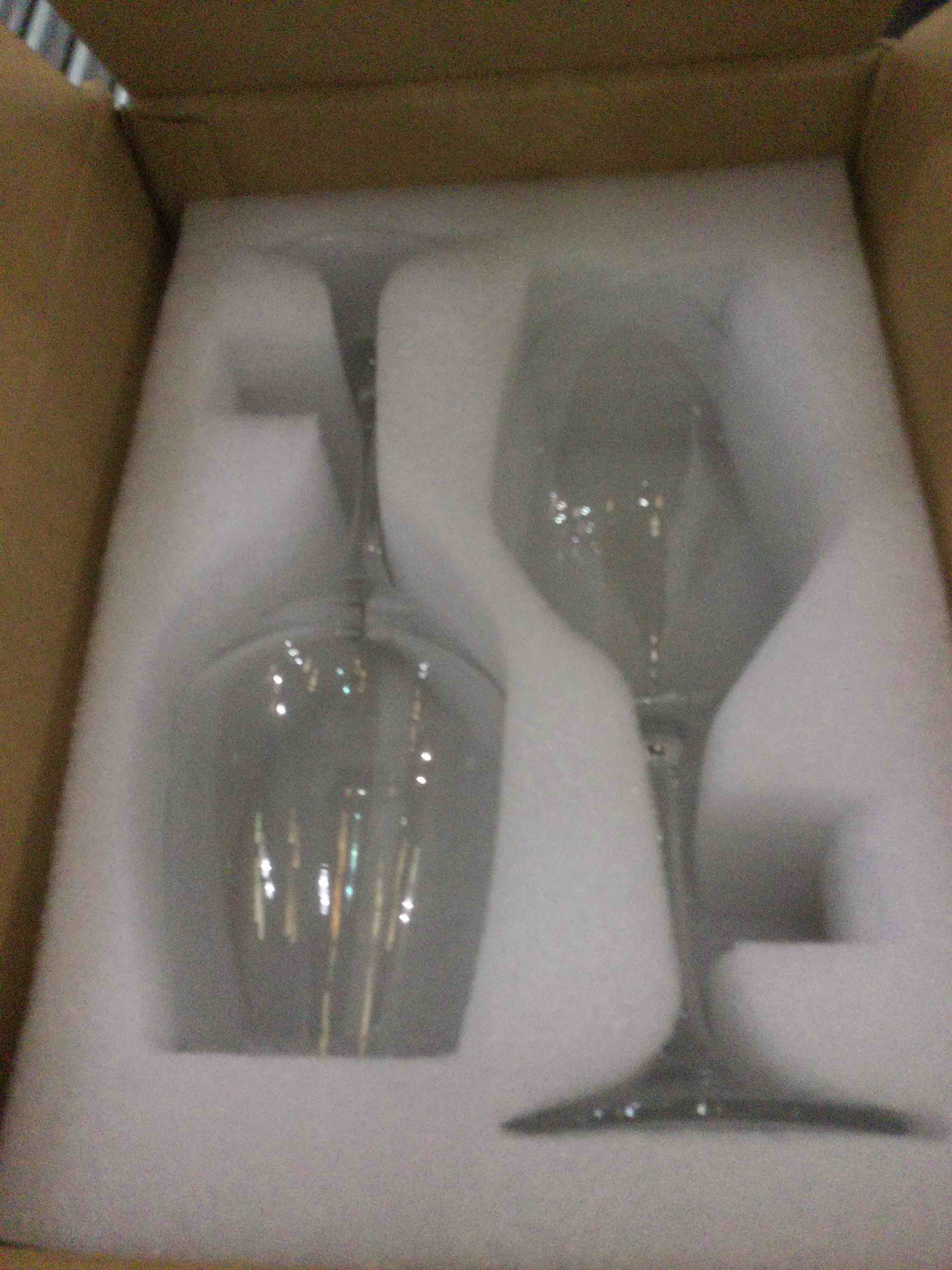 FAWLES Crystal White Wine Glasses Set of 6, 15 Ounce Laser