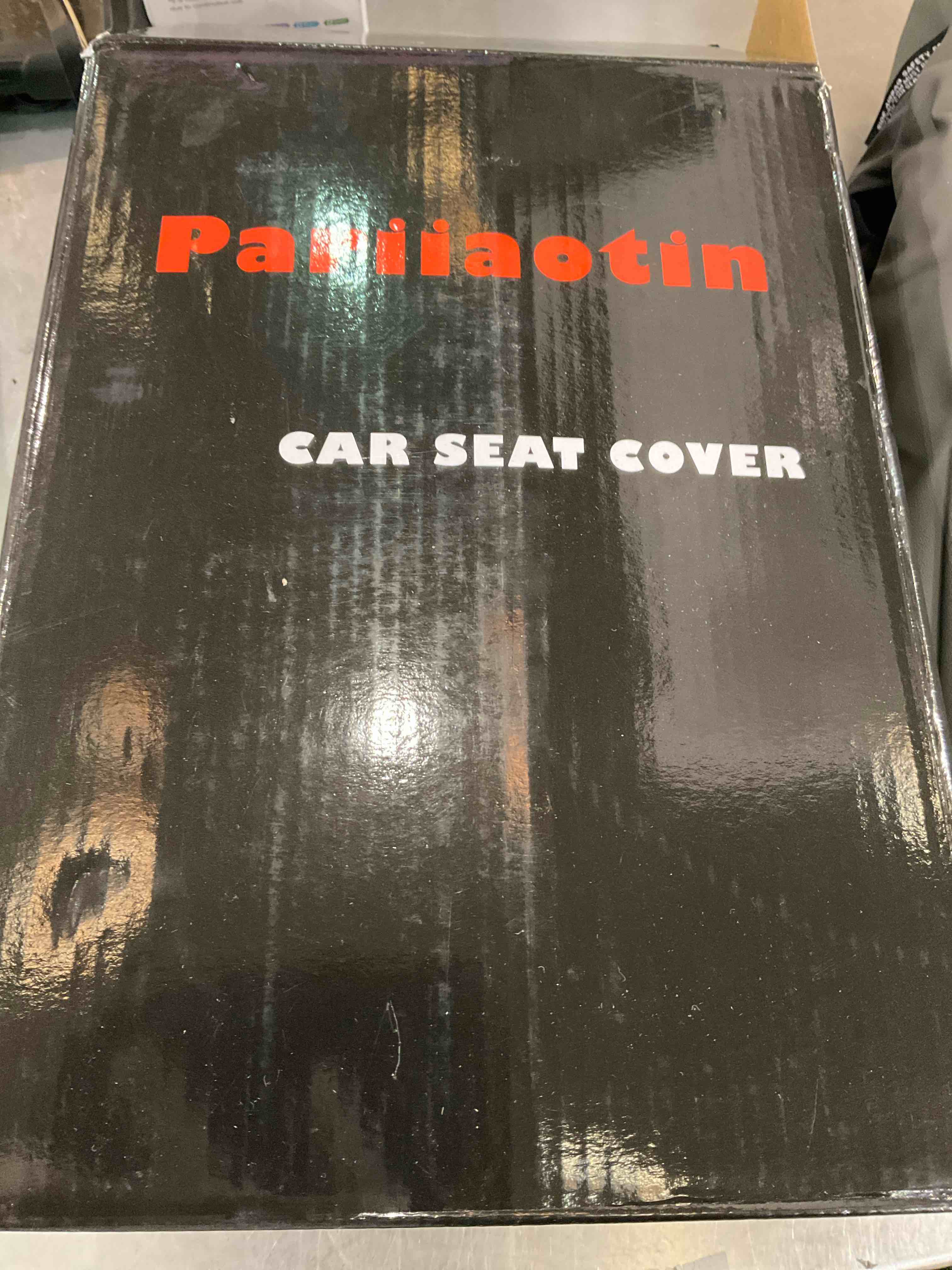 Pariiaotin Premium Leather Car Seat Covers Front Set Gray 