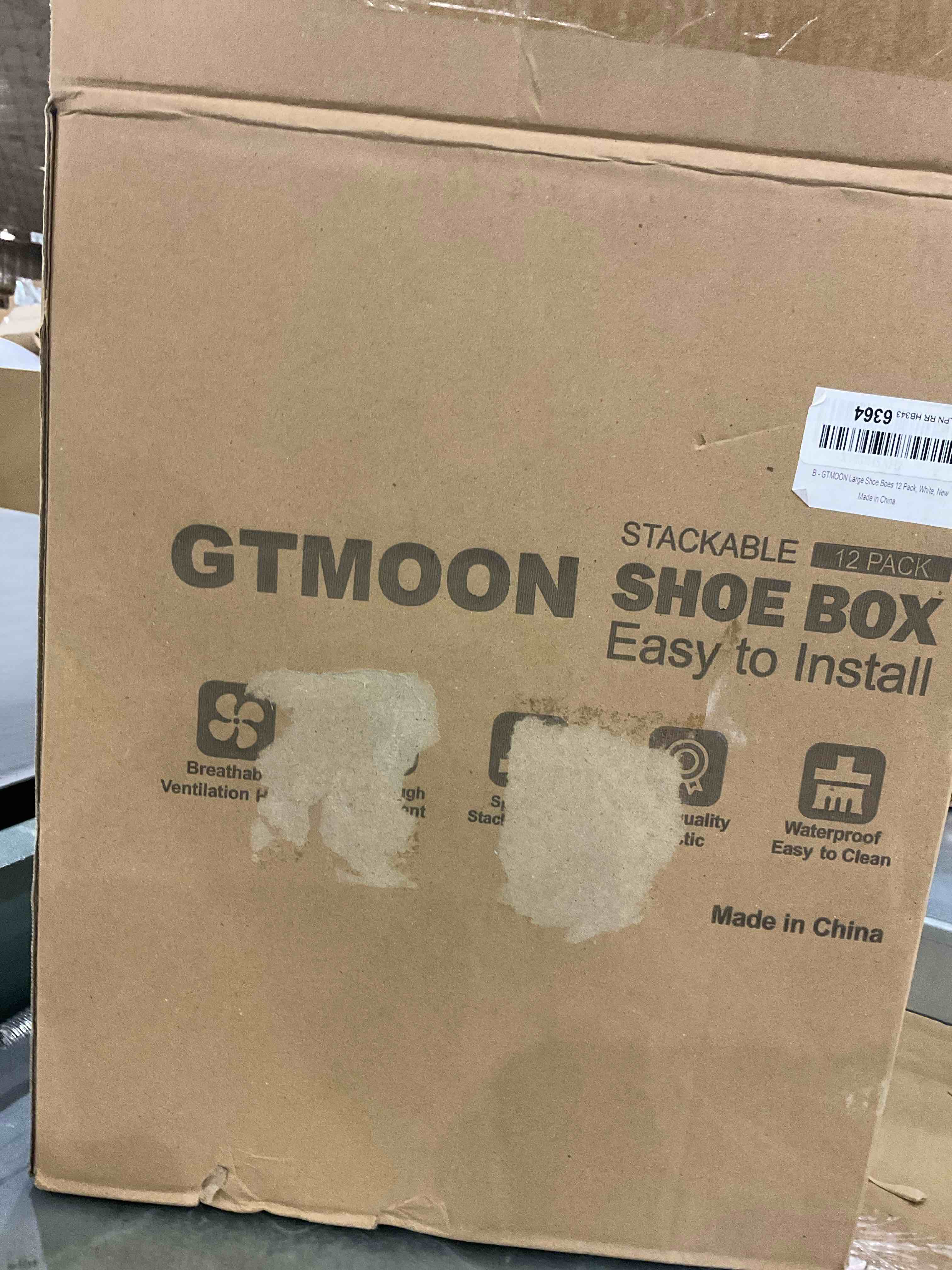 STACKABLE 12 PACK GTMOON SHOE BOX Easy to Install organizer