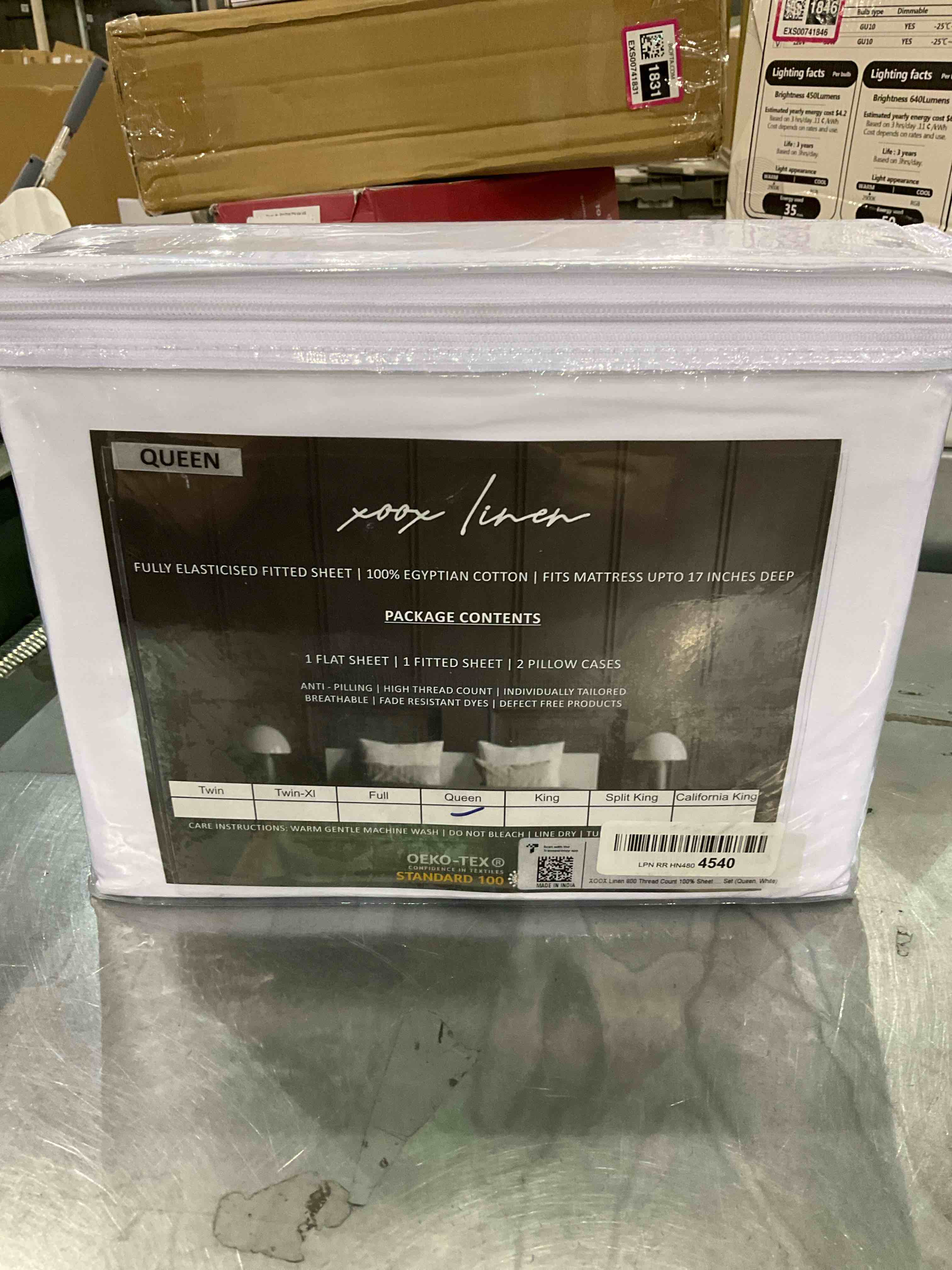 800 THREAD COUNT 4 PIECE SHEET SET QUEEN