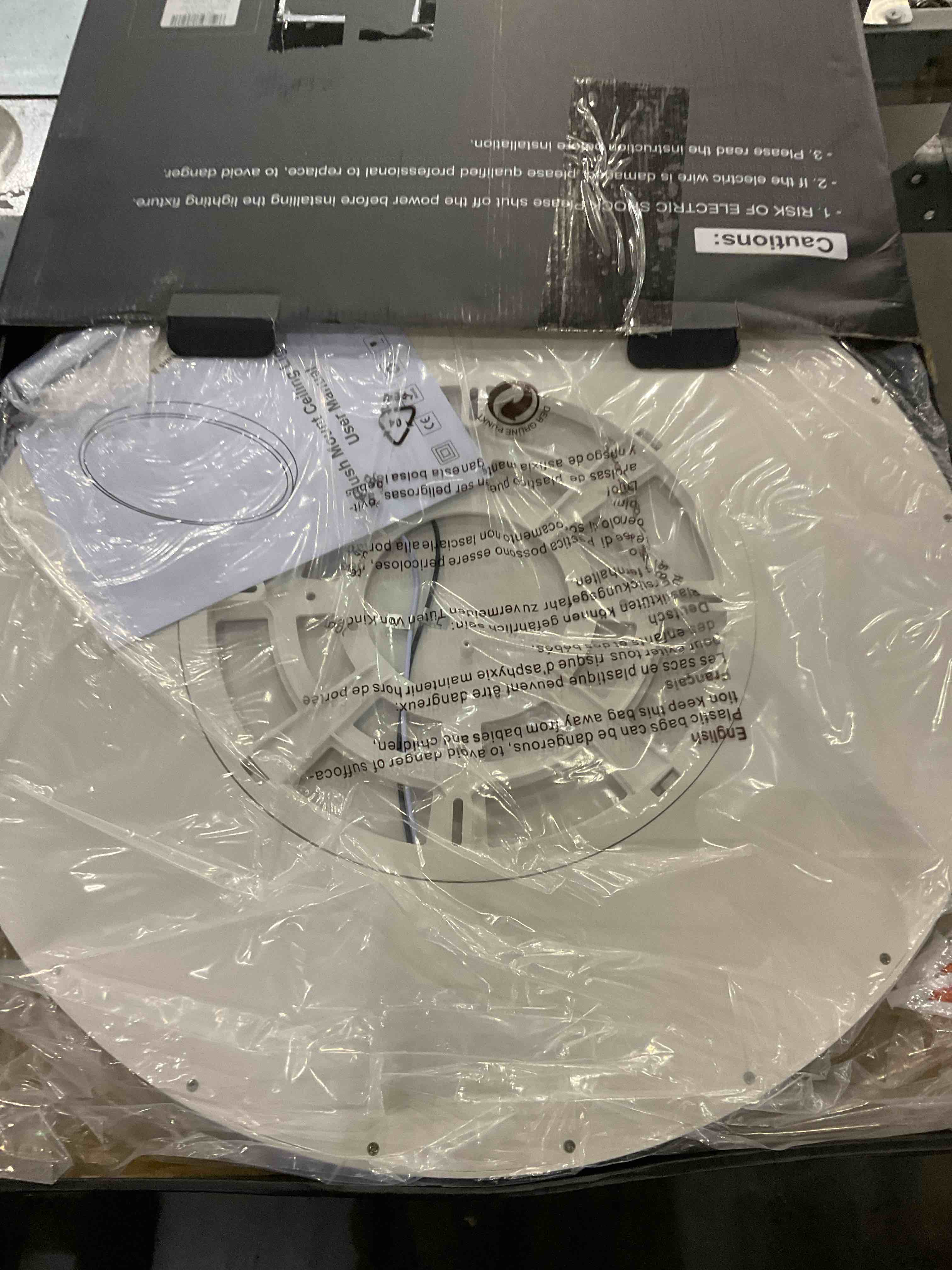 48W Dimmable LED Flush Mount Ceiling Light, 20 Inch Large Modern Round Ceiling Light with Remote Control, 3000K-6500K Selectable, Super Slim Flat Panel Lights for Bedroom Kitchen Living Dining Room