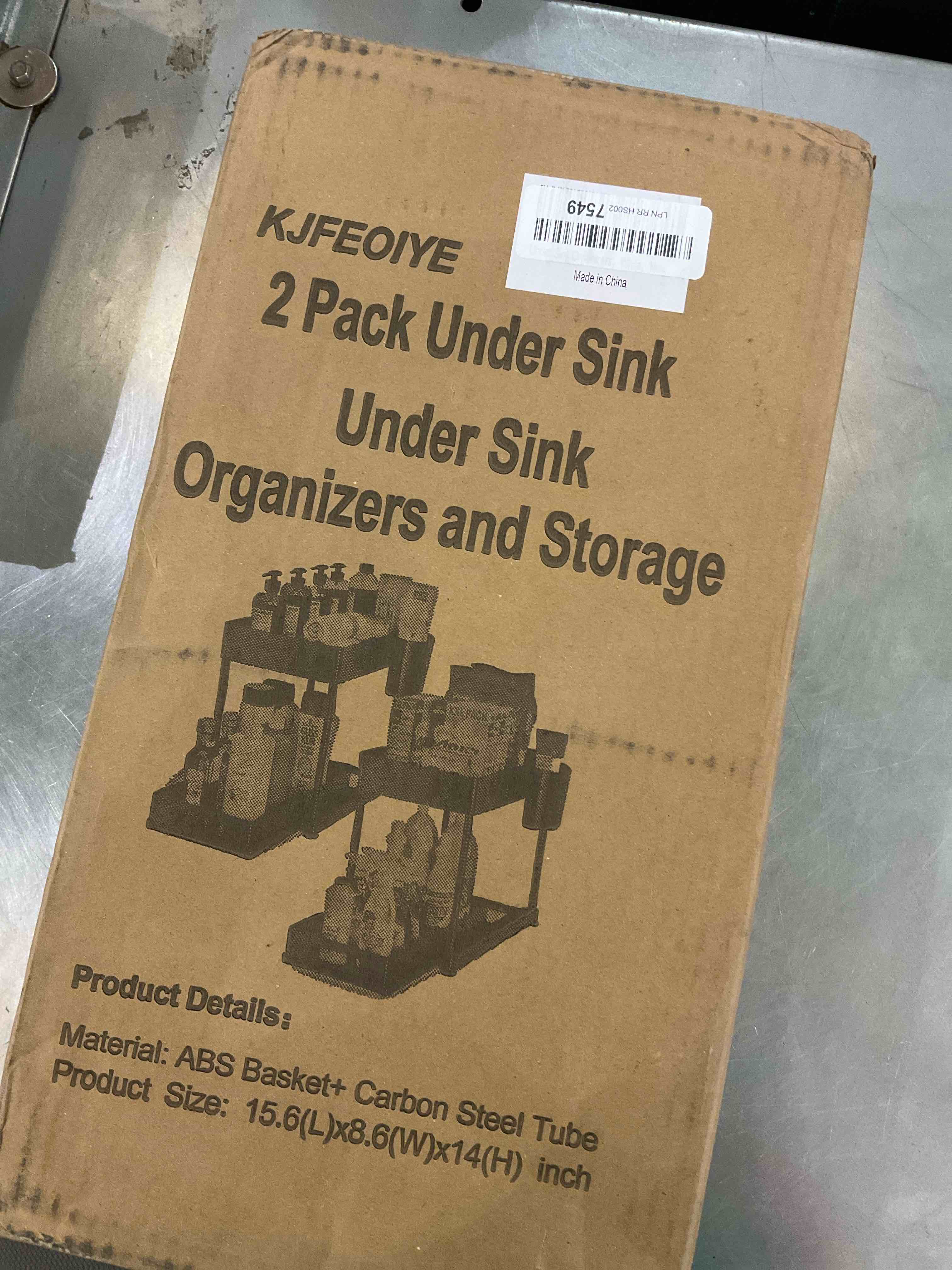 Under Sink Organizers and Storage, 2 Pack Large Capacity Heavy Load Pull-out Under Sink Shelves with Sliding Drawer for Kitchen and Bathroom, White