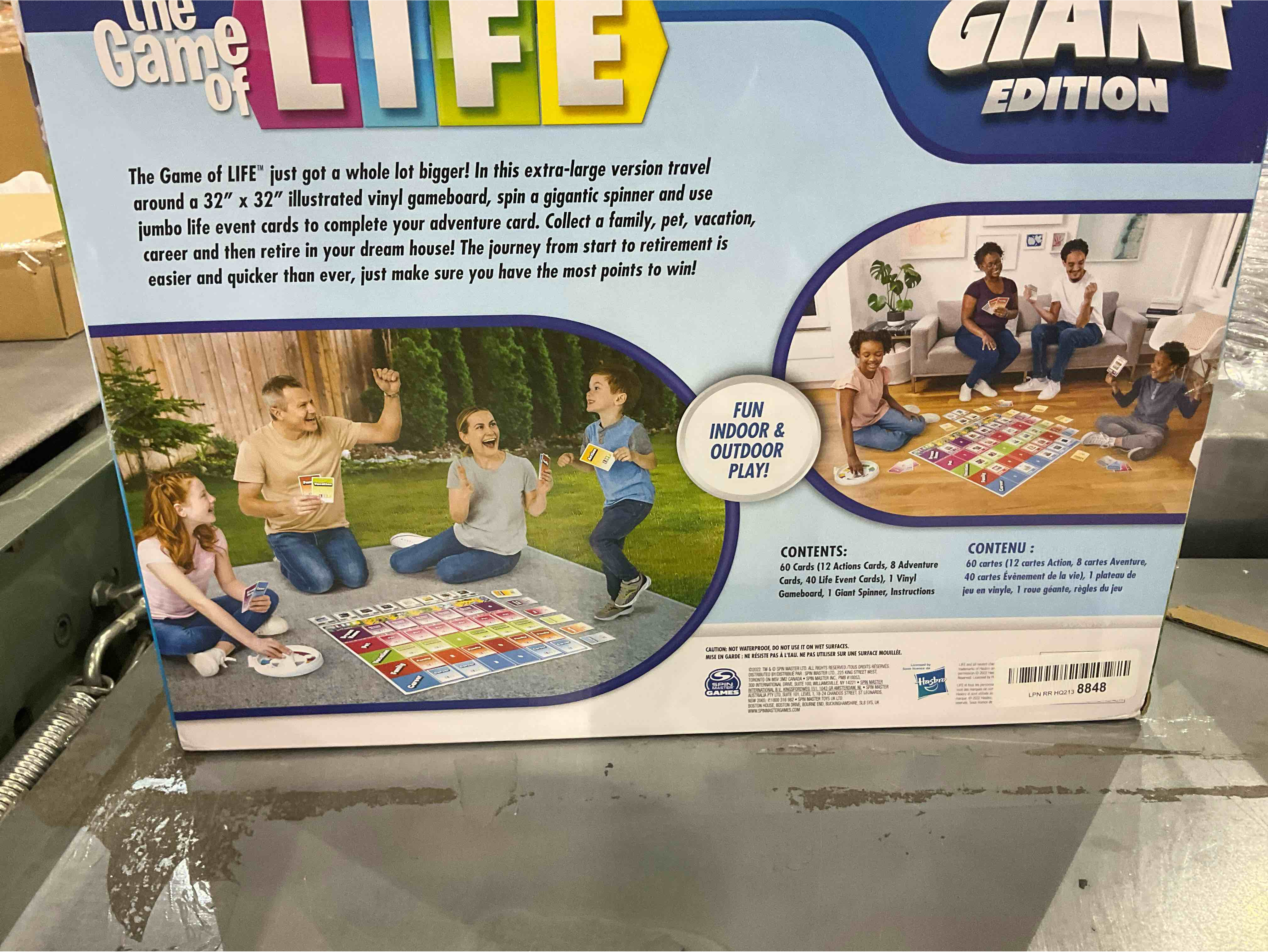 The Game of Life, Giant Edition Family Board Game Indoor/Outdoor Fun Game with Big Oversized Gameboard Cards Spinner, for Adults and Kids Ages 8 and Up