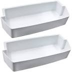 2187172 Door Shelf Bin for Whirlpool Kenmore Amana Frigidaire Fridges Roper Estate Replace WP2187172, AP6006028, 2187194K, PS11739091 AP3853103, AP3853103, PS328468, PS986890, 3046299(2 Pack)