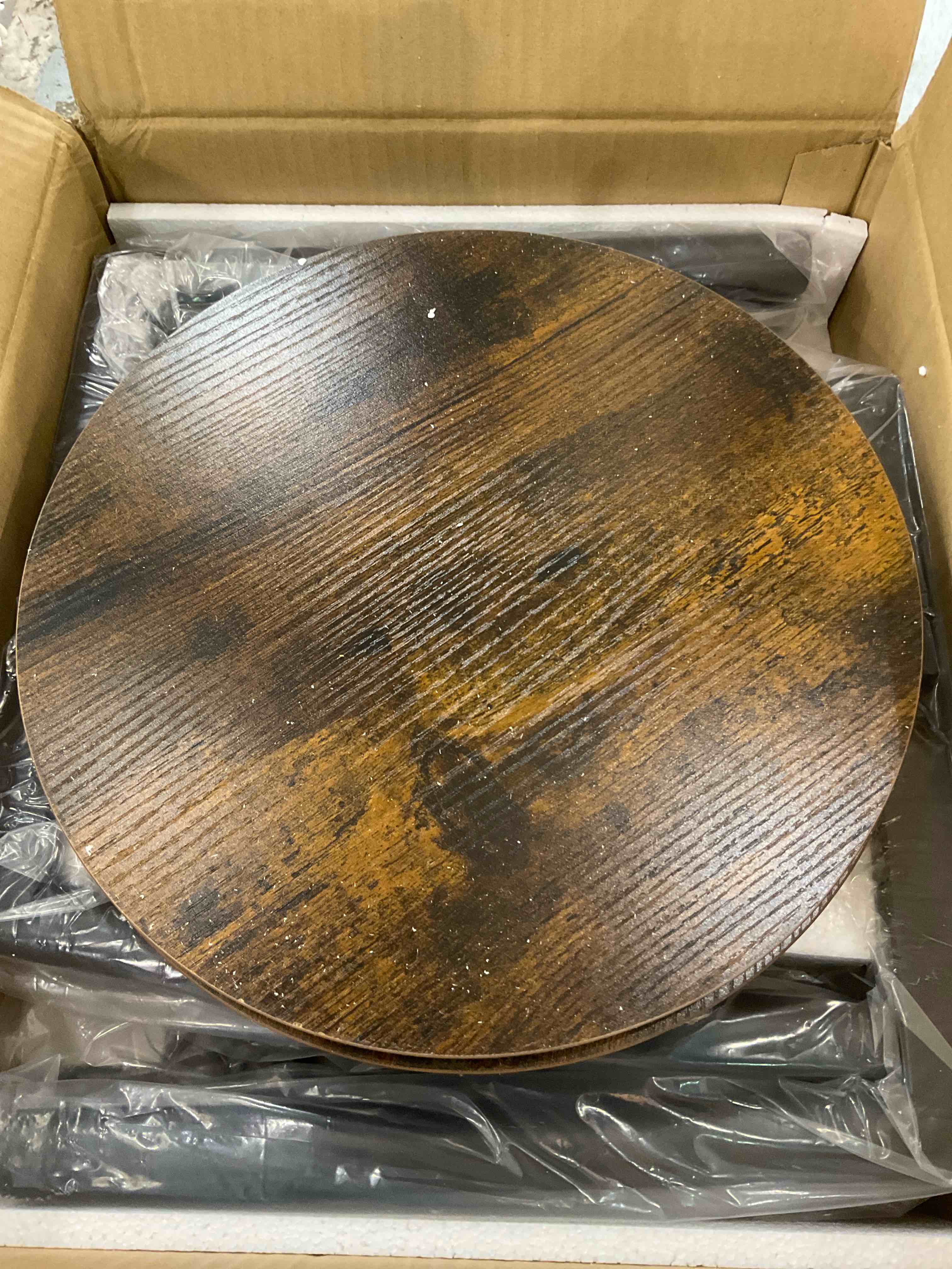 HOOBRO Set of 2 Bar Stools, Kitchen Round Bar Chairs with Footrest, Industrial Pub Stools, Sturdy Steel Frame, Adjustable Feet, for Dining Room, Kitchen, Party, Easy Assembly, Rustic Brown BF03BY01