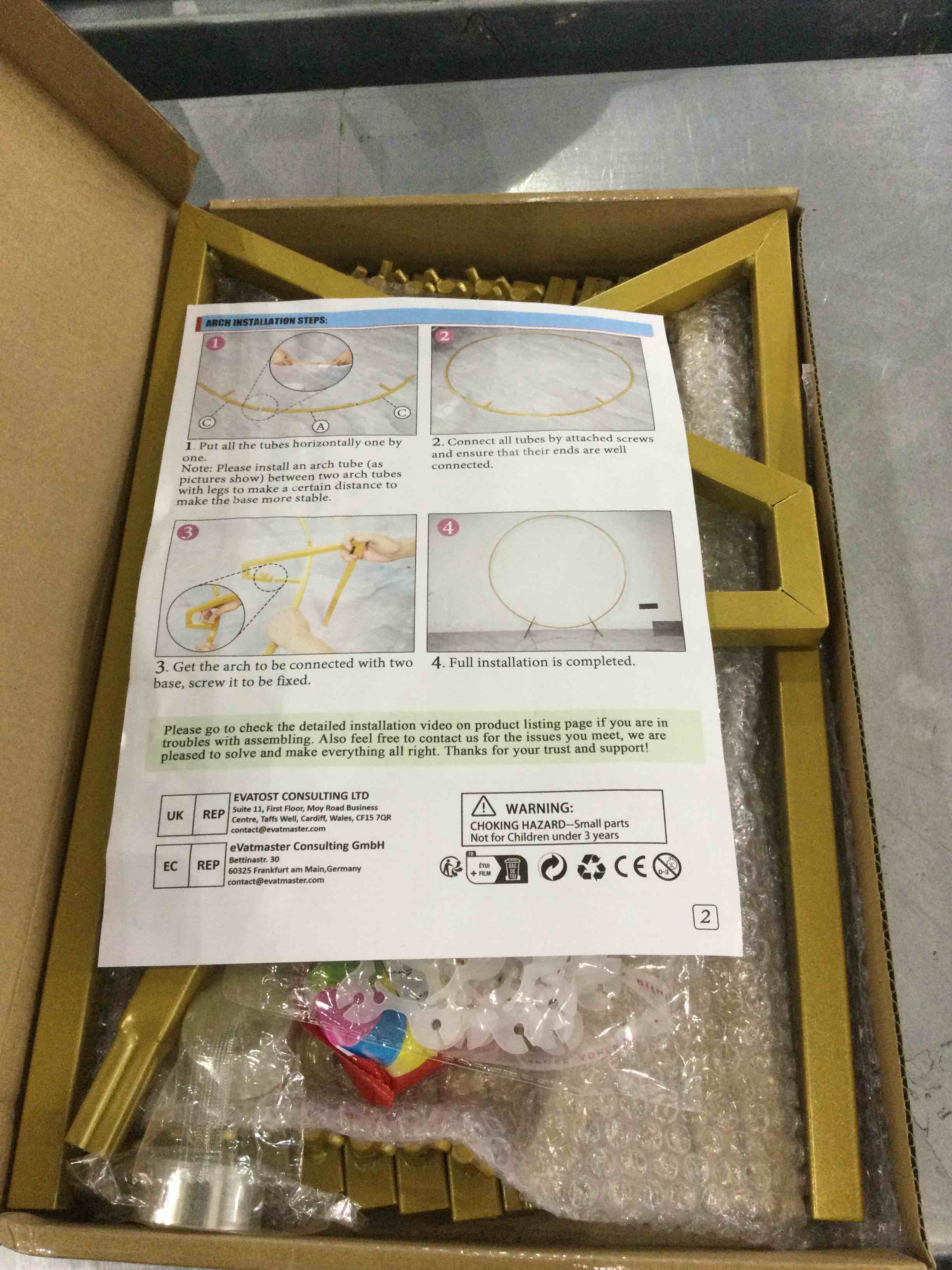 Putros 6.6FT Gold Round Backdrop Stand Metal Circle Balloon Arch Frame Wedding Arch for Ceremony Birthday Party Anniversary Bridal Graduation Decoration