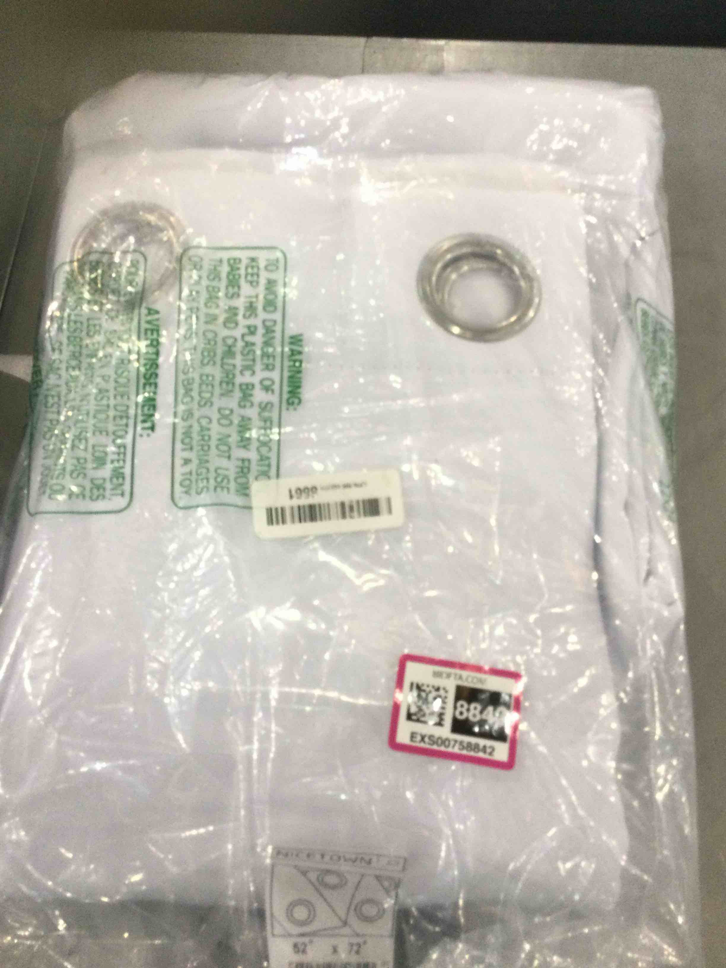 NICETOWN 100% Blackout Window Curtain Panels, Full Light Blocking Drapes with Black Liner for Nursery, 72 inch Drop Thermal Insulated Draperies (White, 2 Pieces, 52-inch Wide Per Panel)