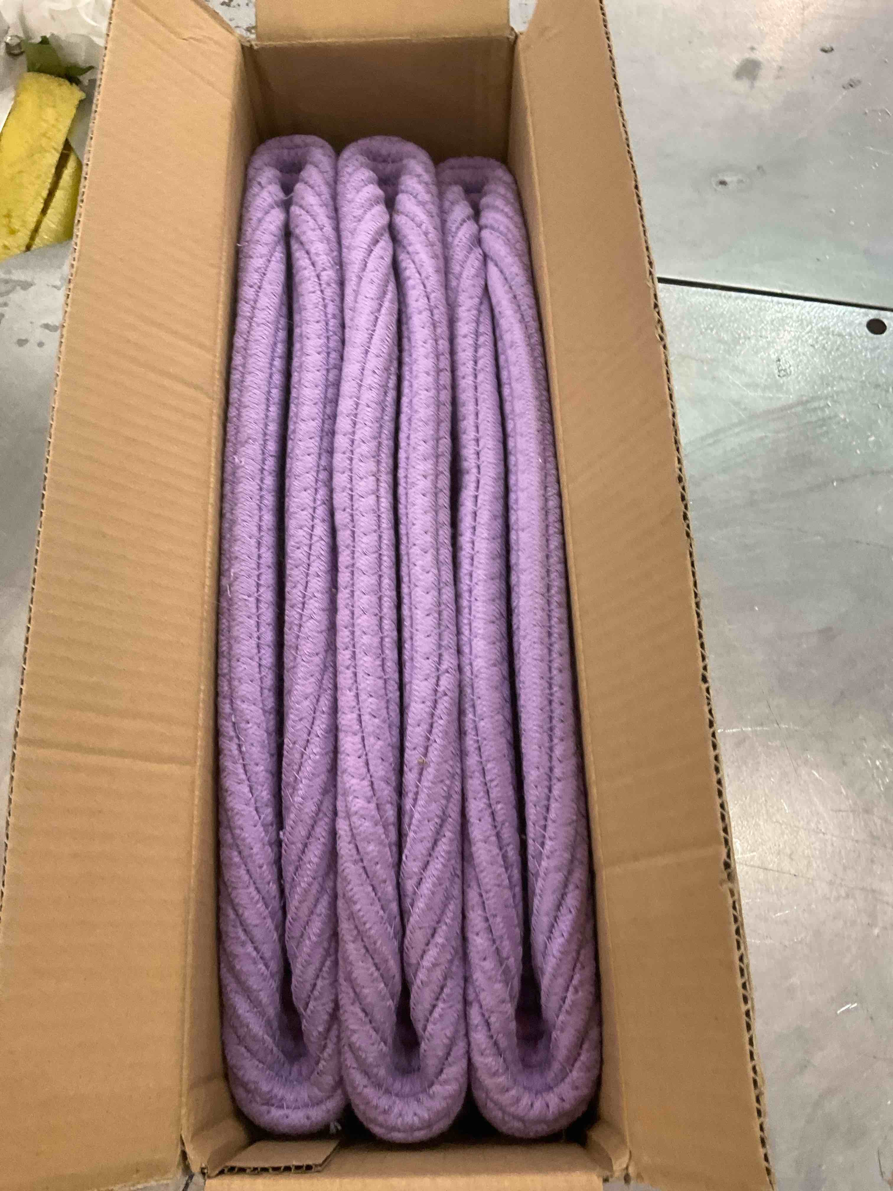 Kriitools Baskets Bins for Shelf Storage Organizing/Cute Basket to Store and Organize Household Items/Woven Rope Basket for Living Room, Bedroom,Playroom,3 Packs Purple Basket