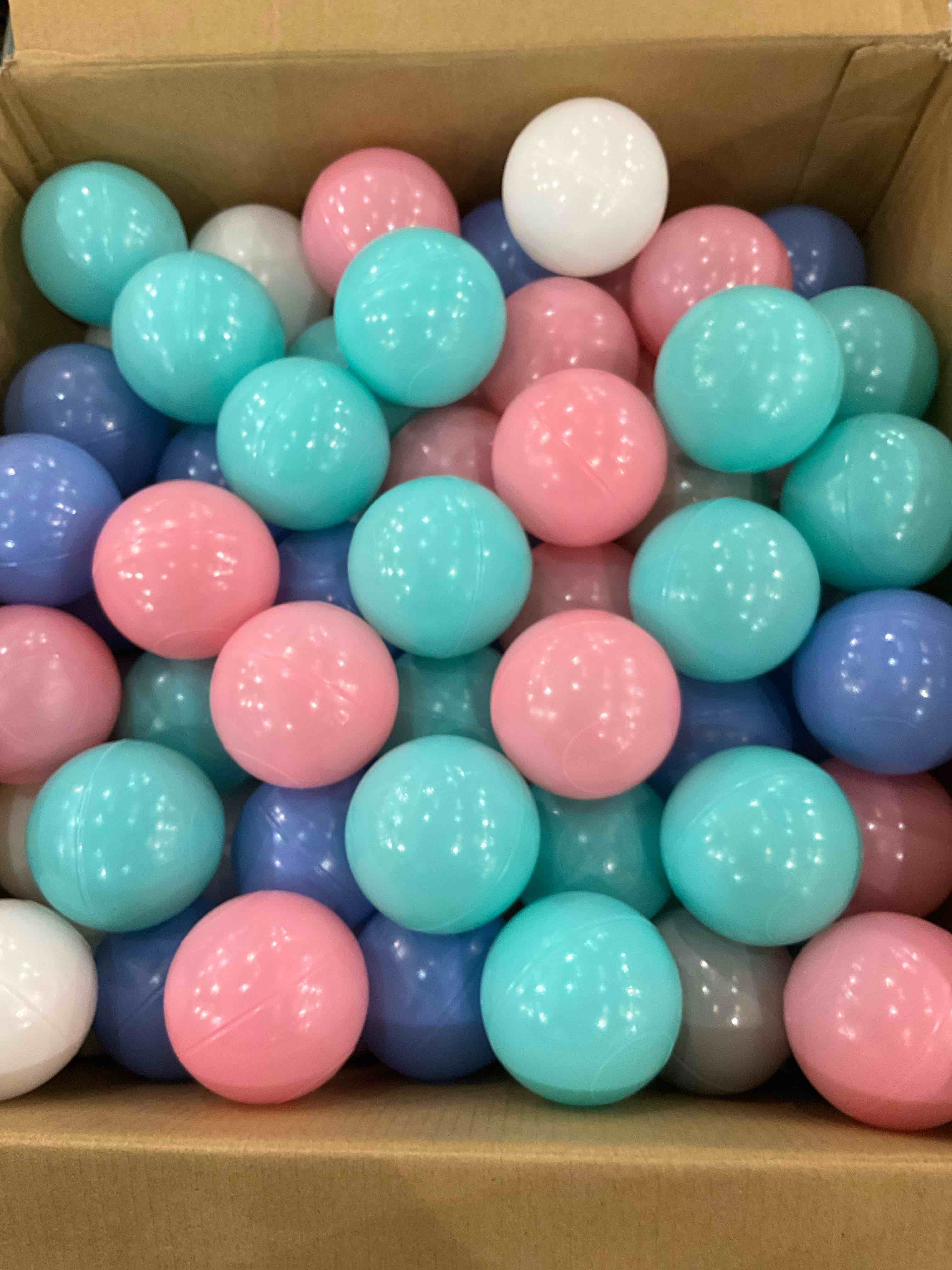 LANGXUN 100pcs Soft Plastic Ball Pit Balls - Plastic Toy Balls for Kids - Ideal Baby Toddler Ball Pit, Ball Pit Play Tent, Baby Pool Water Toys, Kiddie Pool, Party Decoration, Photo Booth Props