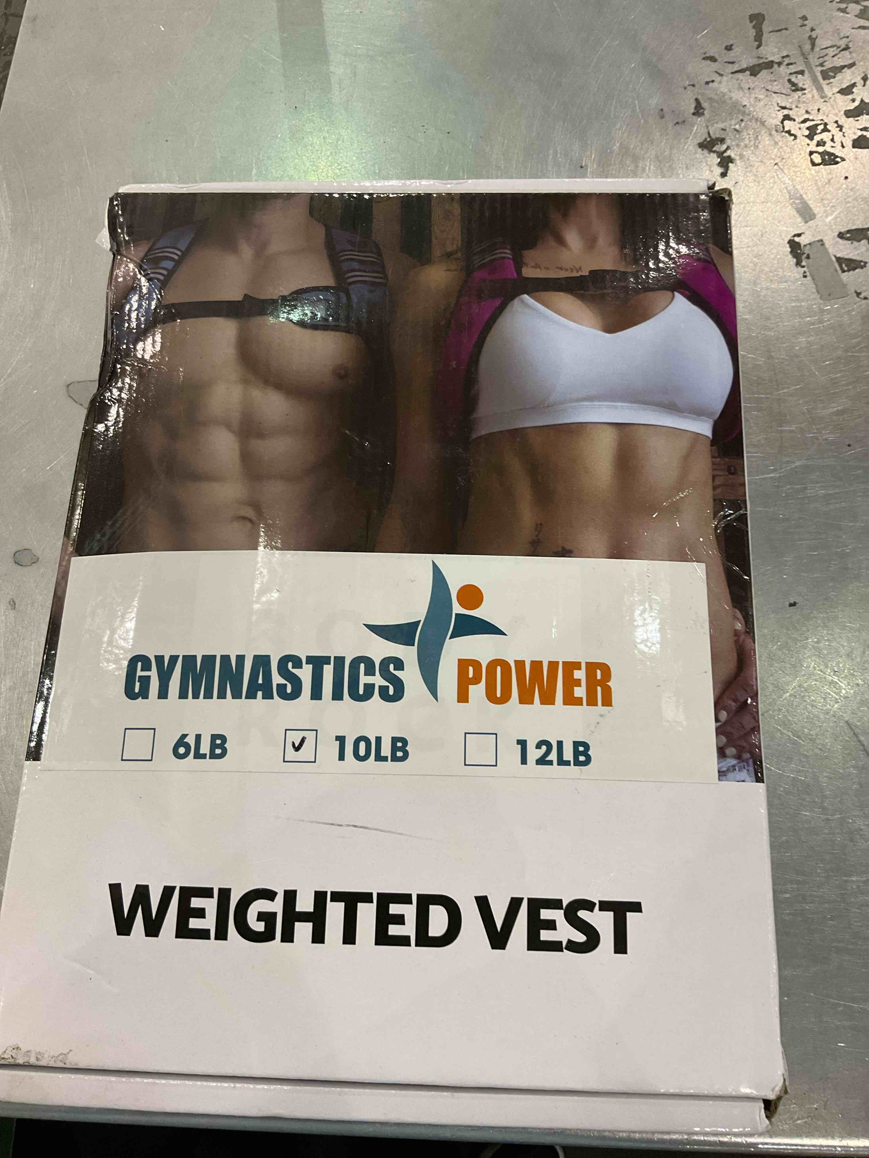 Gymnastics Power - Weighted Vest 6lb, 10lb, 12lb, 25lb, 35lb, 45lb Removable Iron Weights for Men and Women Workout for Calisthenics and Fitness Sport Training (10 LB - Black)