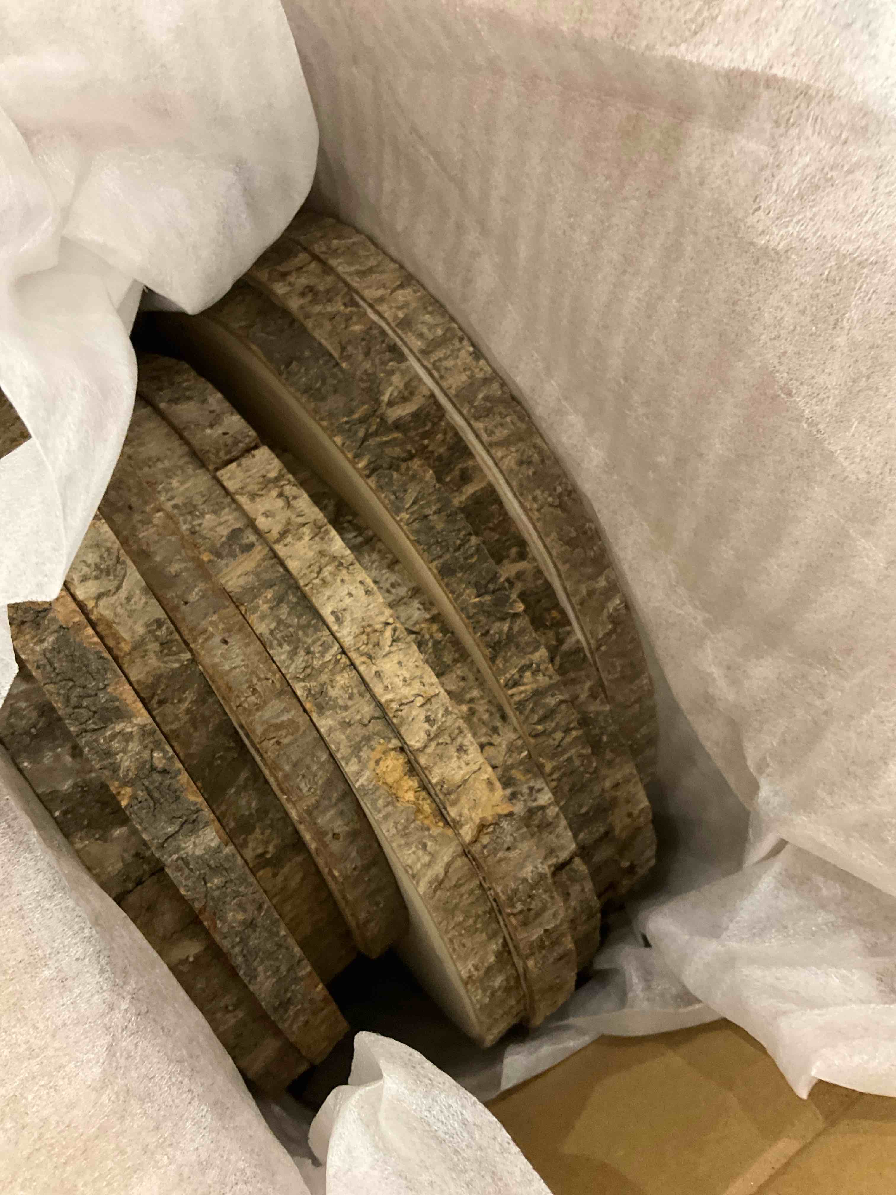 KARAVELLA Large Wood Slices for Centerpieces - 5 Pack Wood Centerpieces for Tables, 10-11 inches, Rustic Wedding Centerpiece, Natural Wood Slabs w/Thick Slices