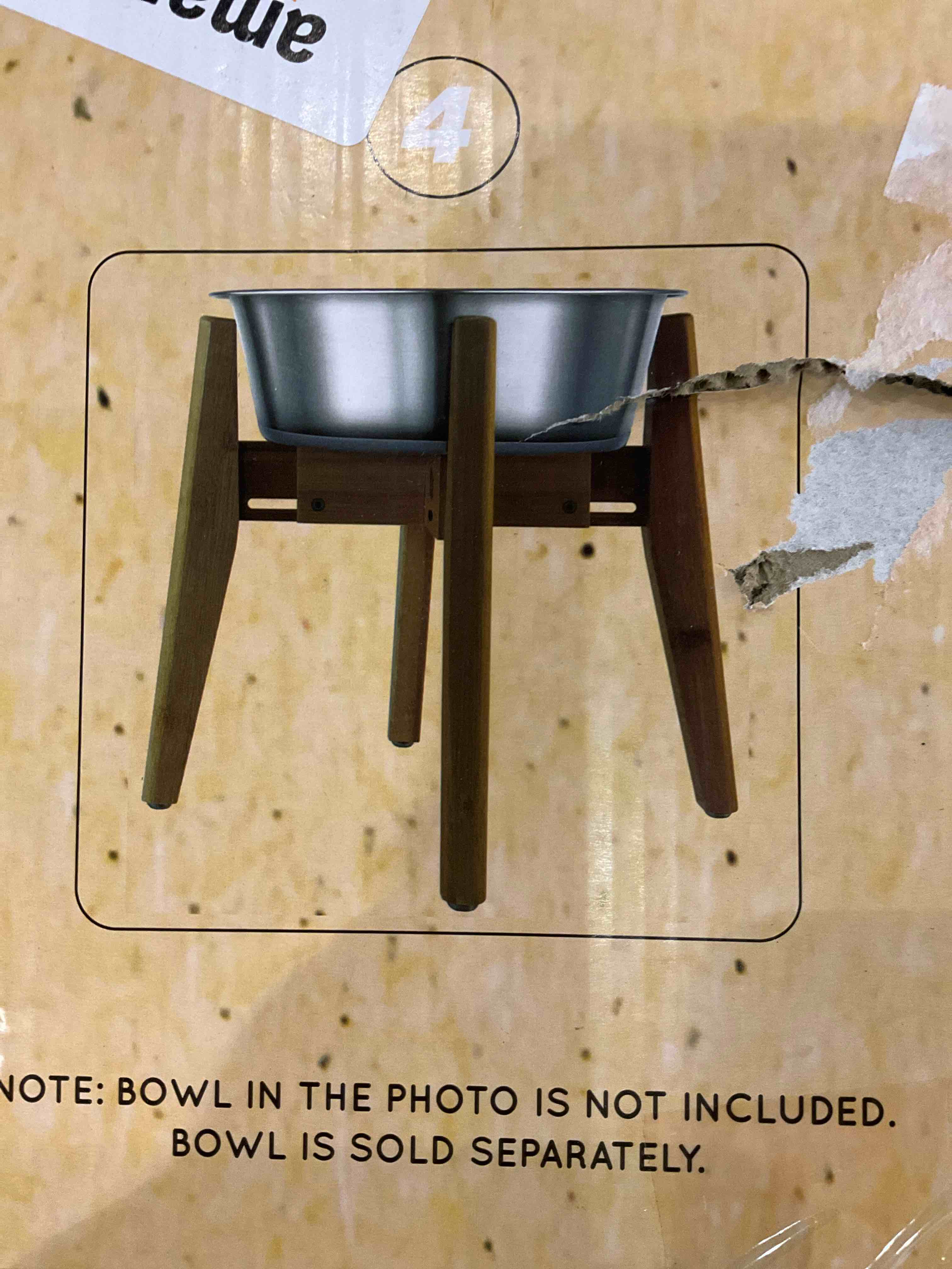 Dog Bowl Stand for Large Dogs - Tall, Expandable, Fits Different Bowl Sizes (8 up to 12 Inches) - Raised Elevated Pet Food and Water Dish Holder - Bamboo Wood