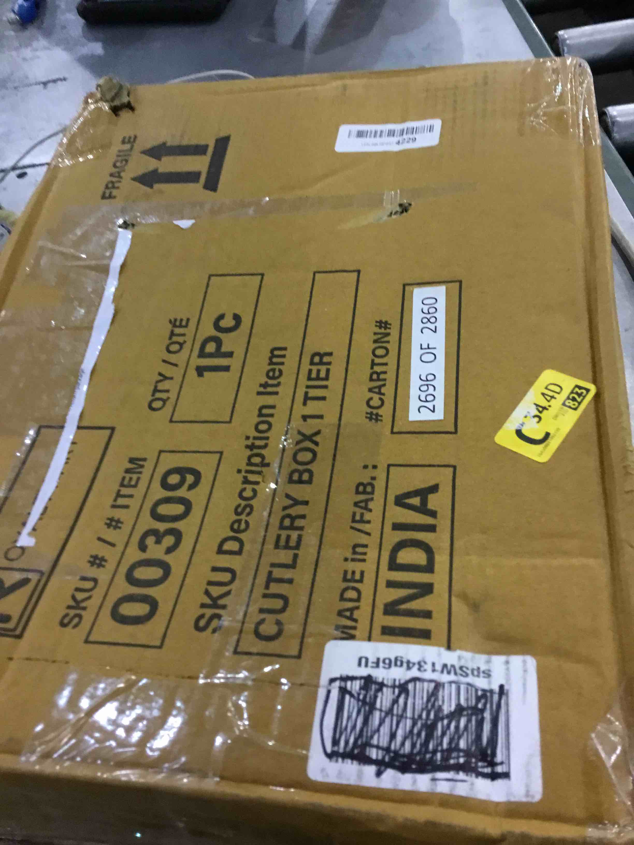 Royalty Art Cutlery Storage Box for Flatware, Silverware, and Dinner Cutlery, Stores Forks, Knives, and Spoons, Decorative Wooden Caddy, Kitchen and Dining Organizer