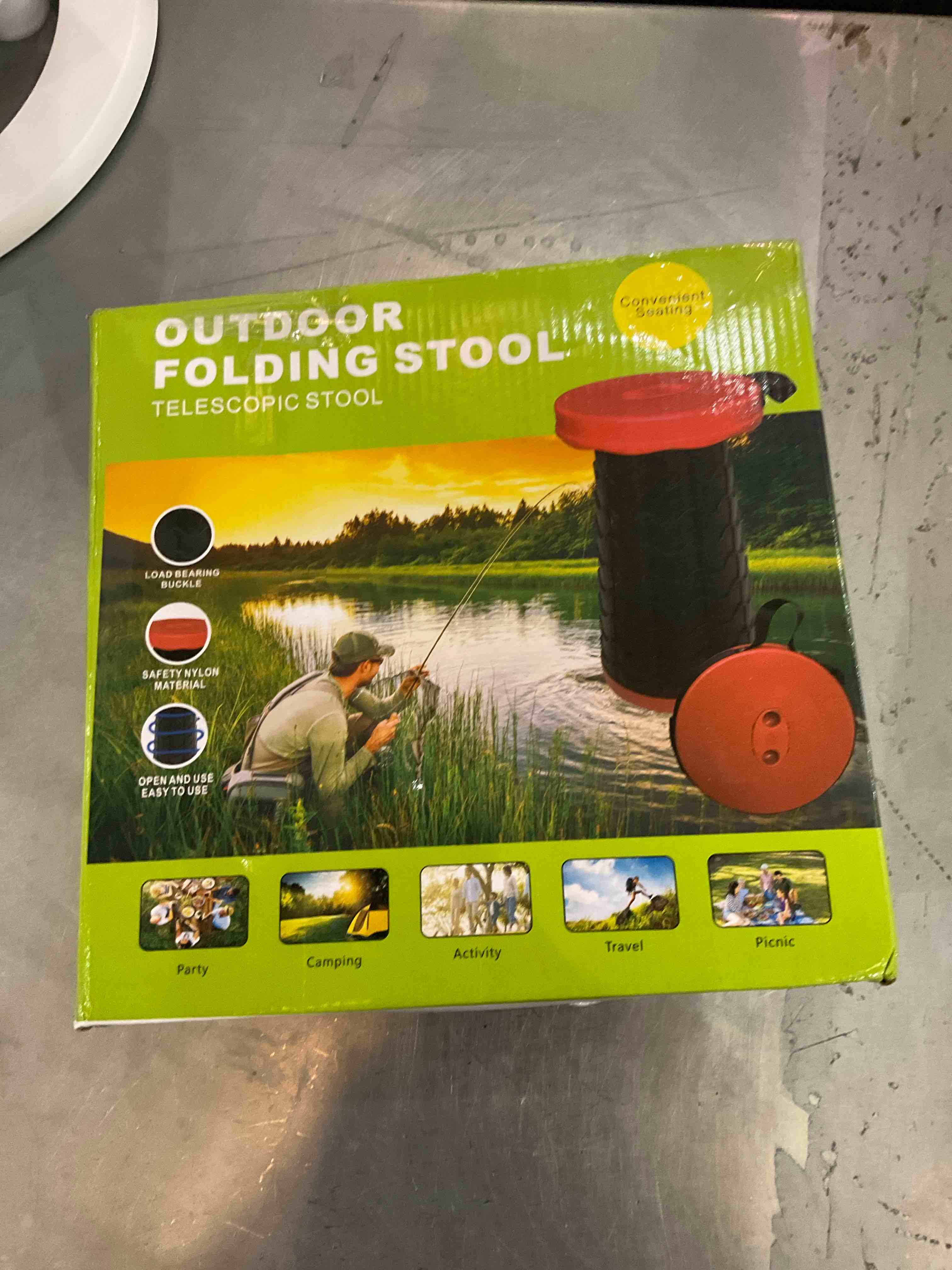 Foldable Telescoping Stool Portable, Retractable Stool for Adults, Upgraded Collapsible Folding Seats with Load Capacity 550lbs, Camping Stools for Adults