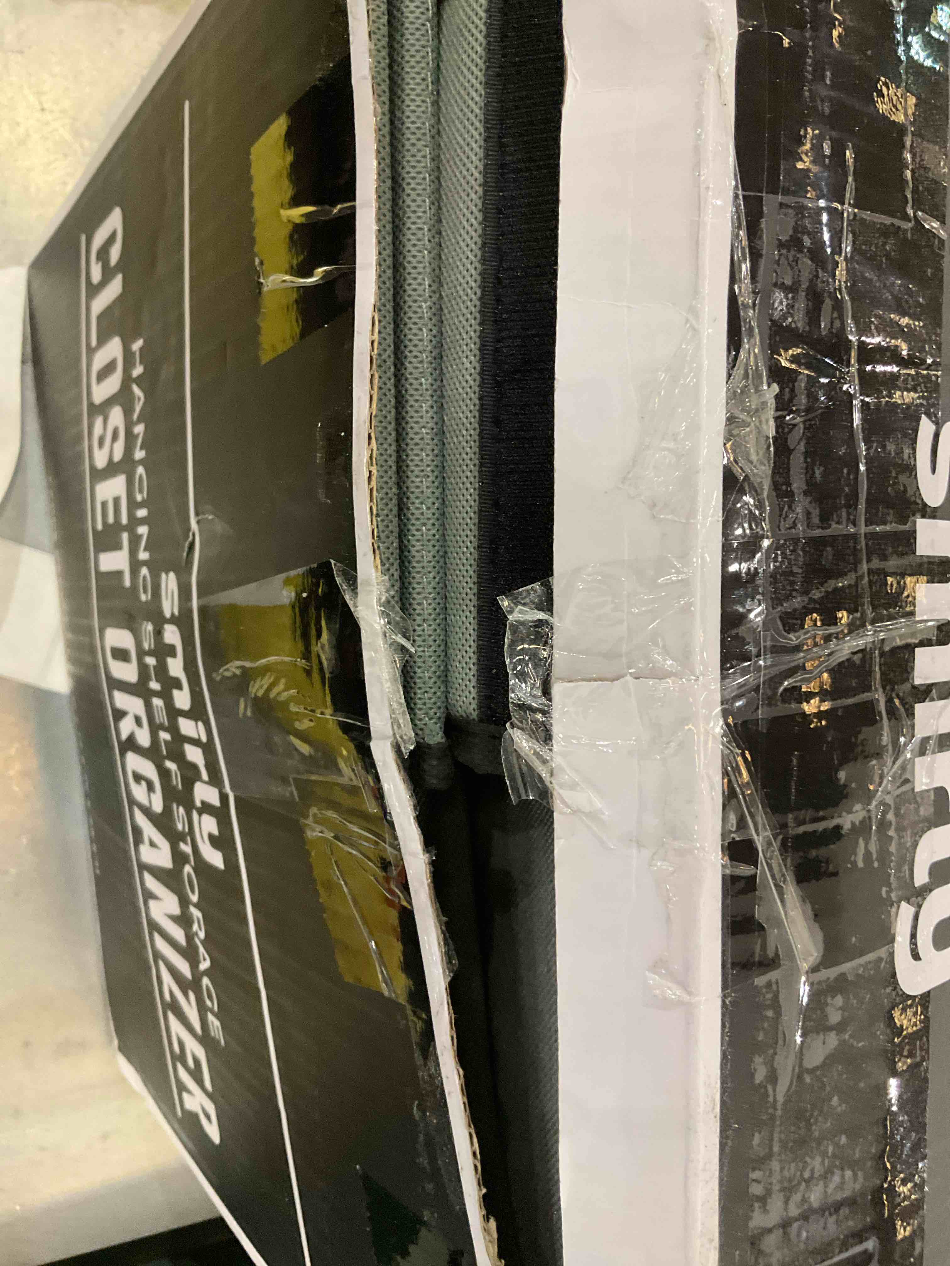 GRANNY SAYS 5-Shelf Hanging Closet Organizer, Hanging Shelves for Closet Storage, Collapsible Hanging Shelf Organizer for Clothes Organization, Ash Gray, 12 ¼" D X 12 ¼" W X 45 ½" H