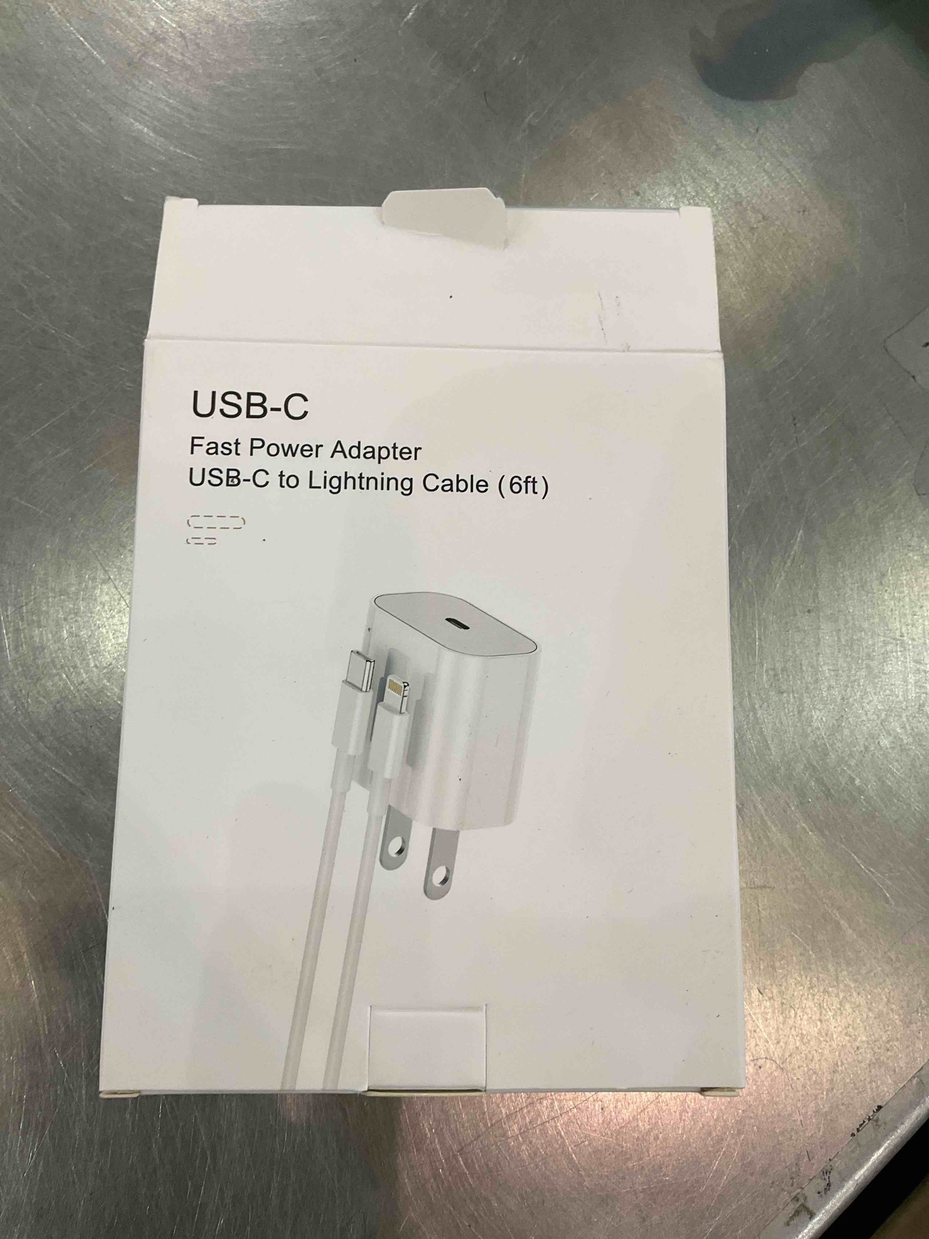 iPhone Fast Charger USB-C Fast Power Adapter USB-C to Lightning Cable (6ft)