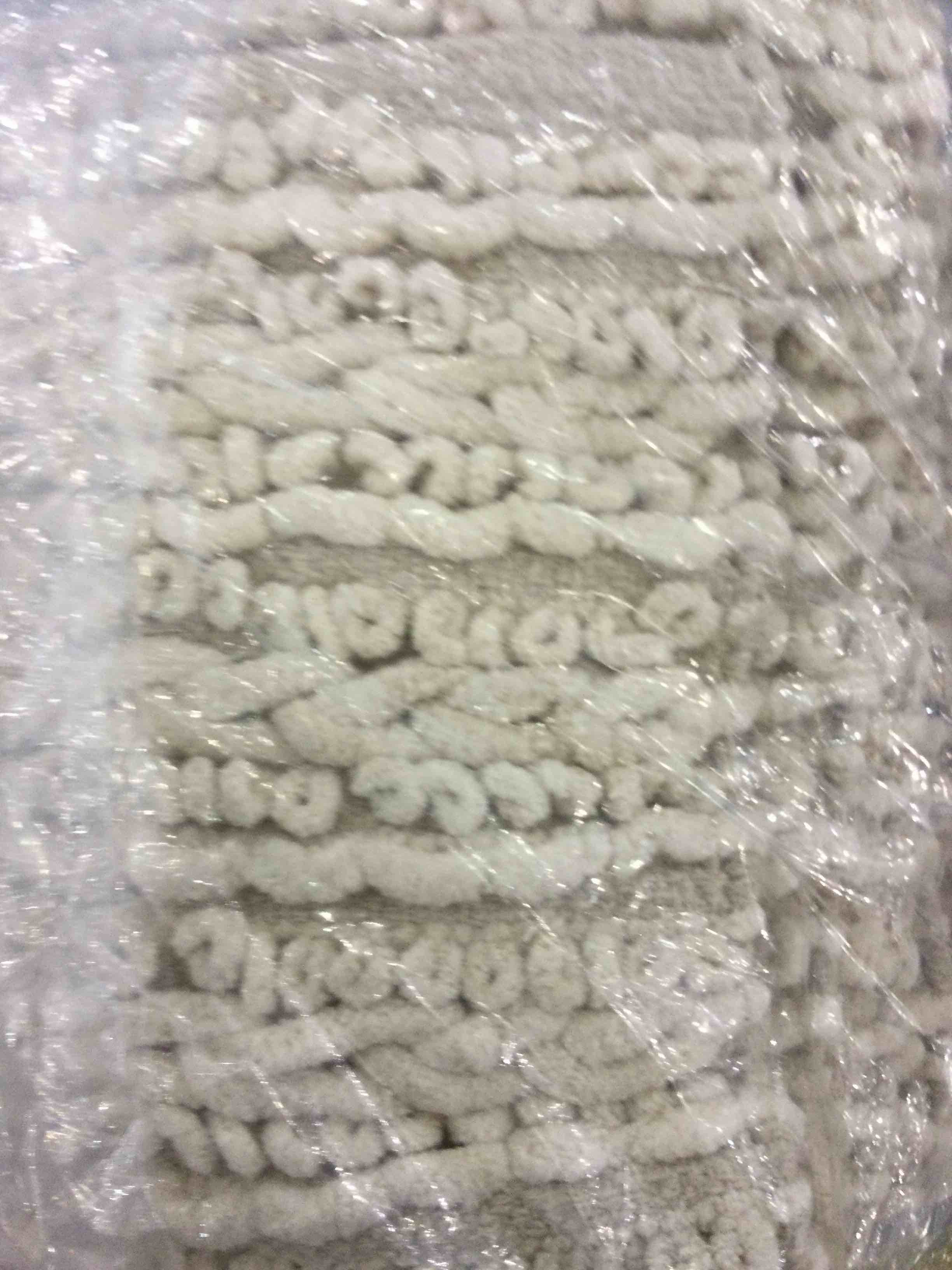 mDesign Cotton Non-Slip Soft Bathroom Rug, Absorbent Bath Mat - Water Plush for Bathroom Floor, Bathtub, Shower - Machine Washable - 2 Pack - Ivory