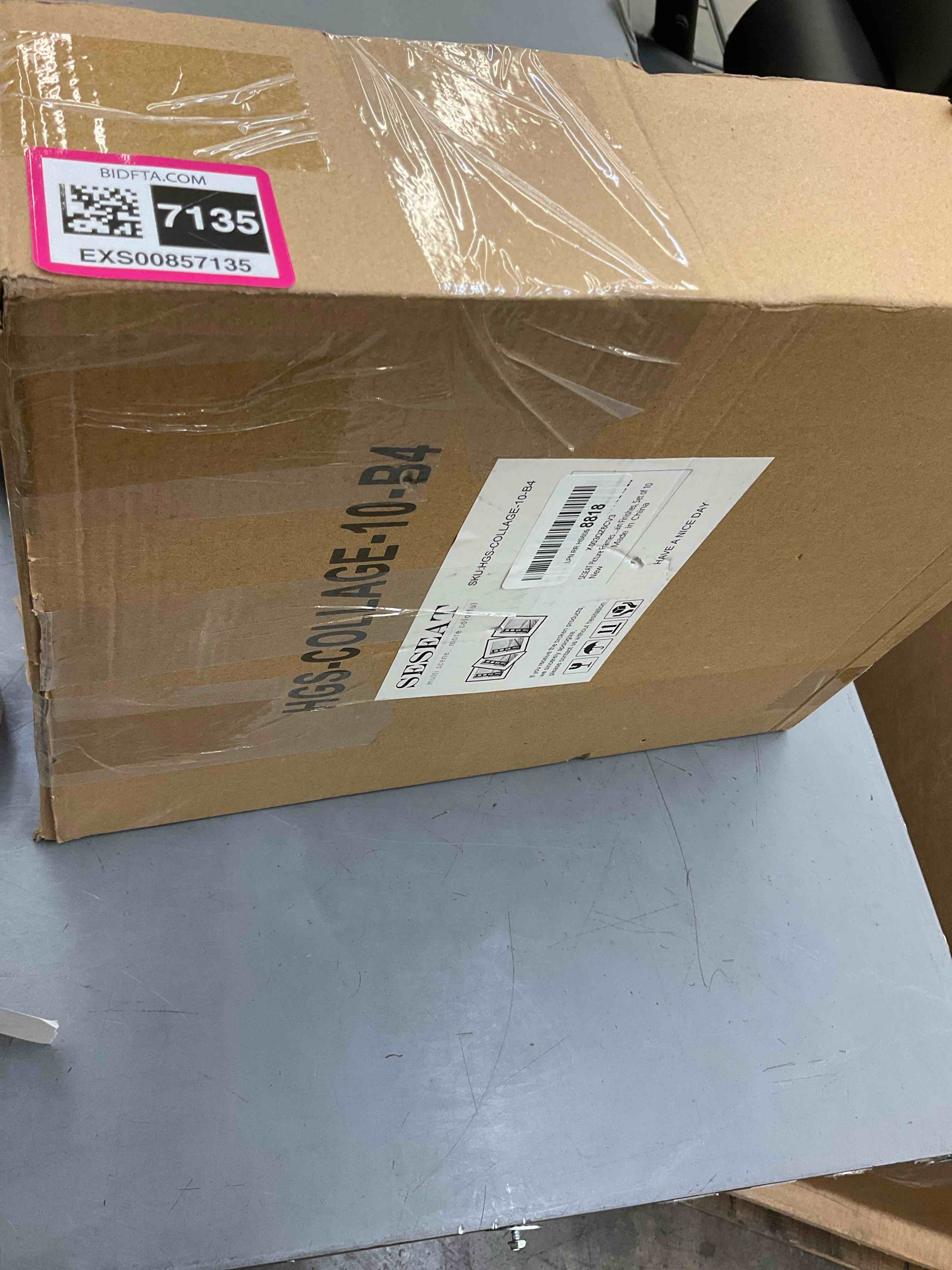 SESEAT Picture Frames Collage, Gallery Wall Frame Set with 11x14 8x10 5x7 4x6 Frames in Black Woodgrain Finishes, Set of 10