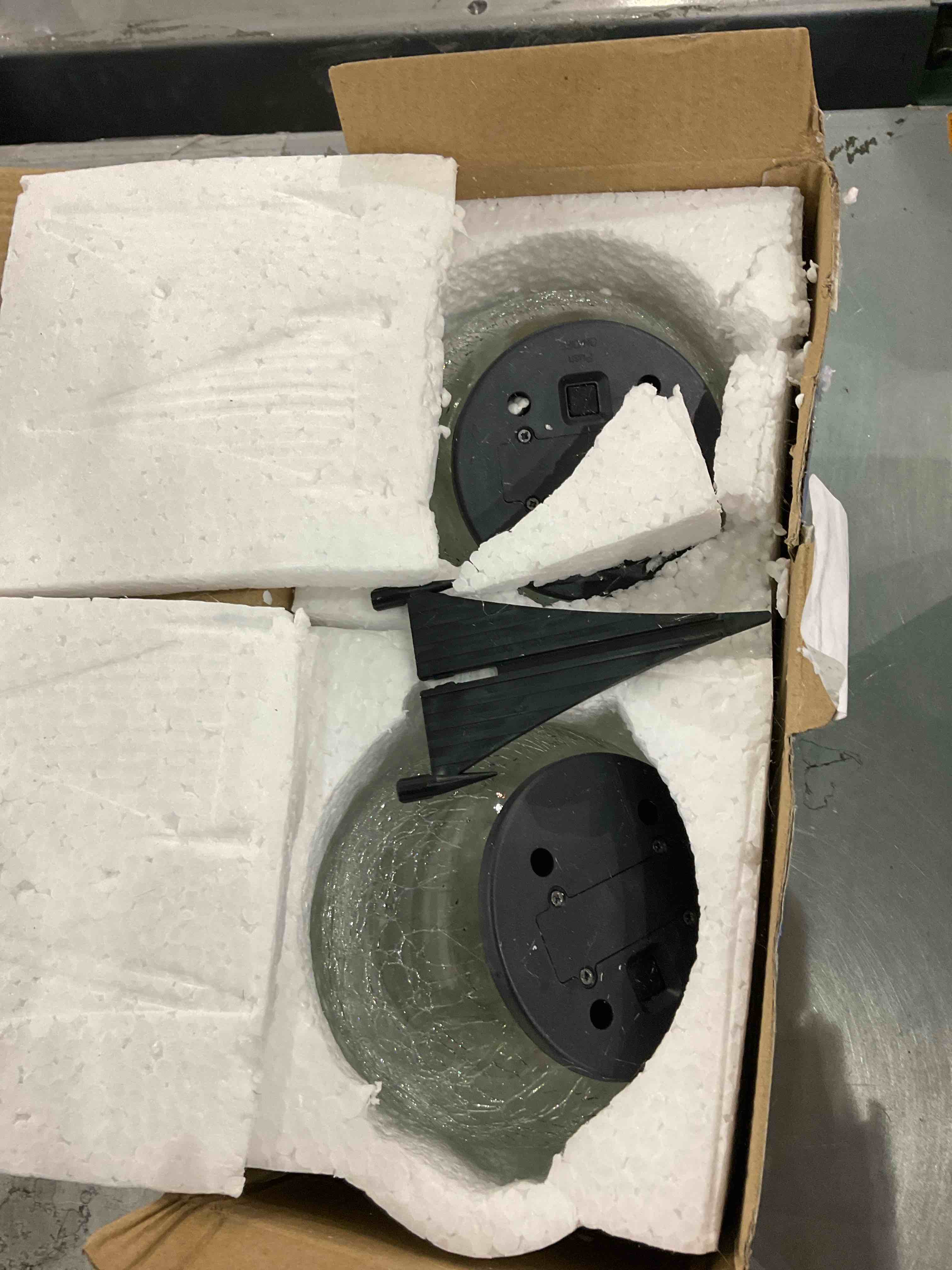 Garden Solar Lights White 2 Globe (4.7")