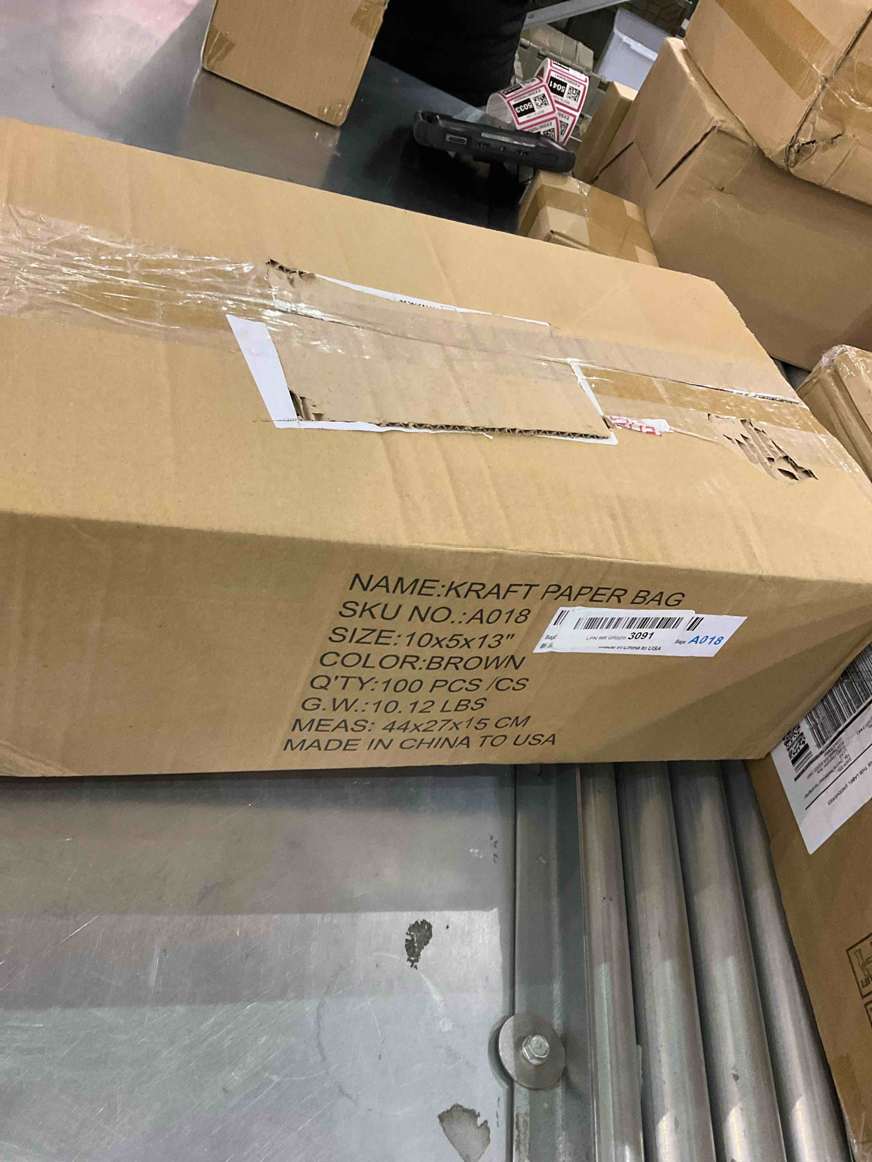 BagDream 10x5x13 Kraft Shopping Bags 100Pcs Brown Paper Bags Paper Gift Bags, Merchandise Bags, Retail Bags, Party Bags, 100% Recycled Paper Bags with Handles Bulk