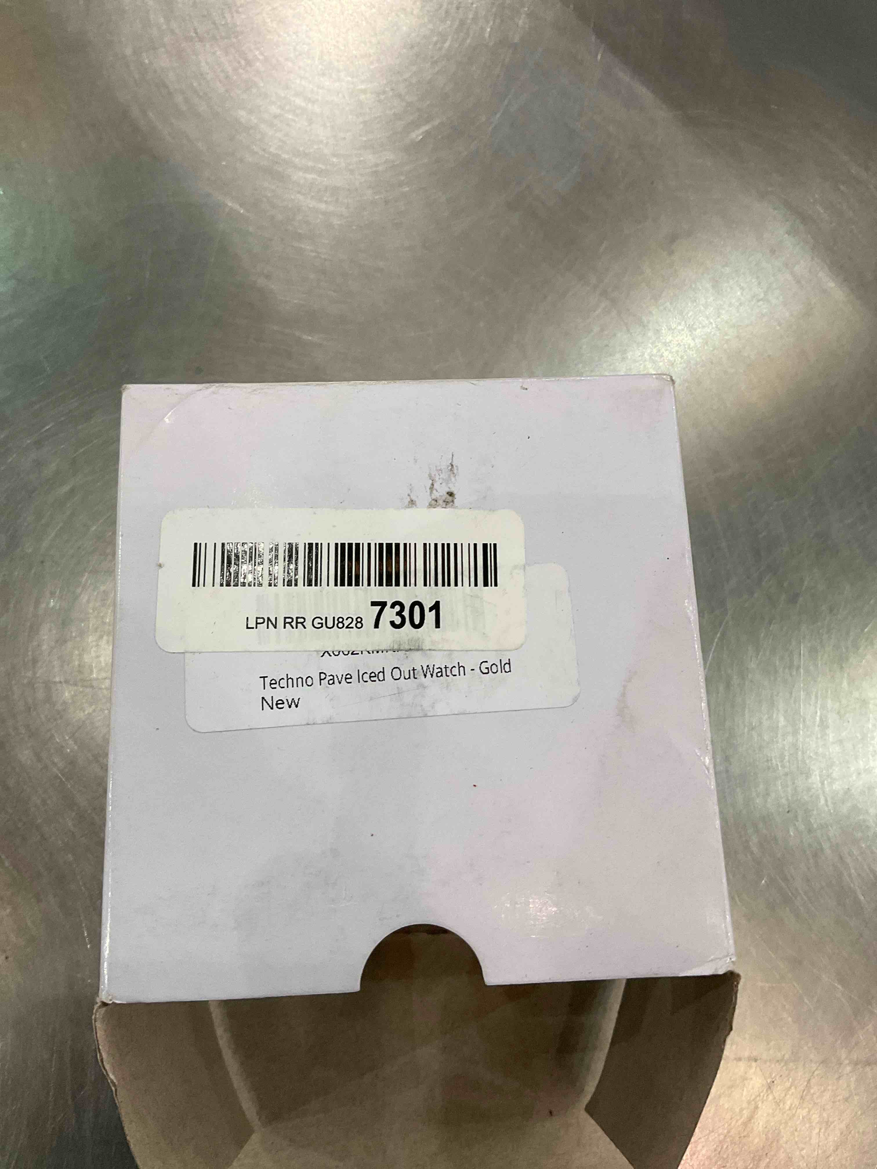 Techno Pave Iced Out Watch - Gold