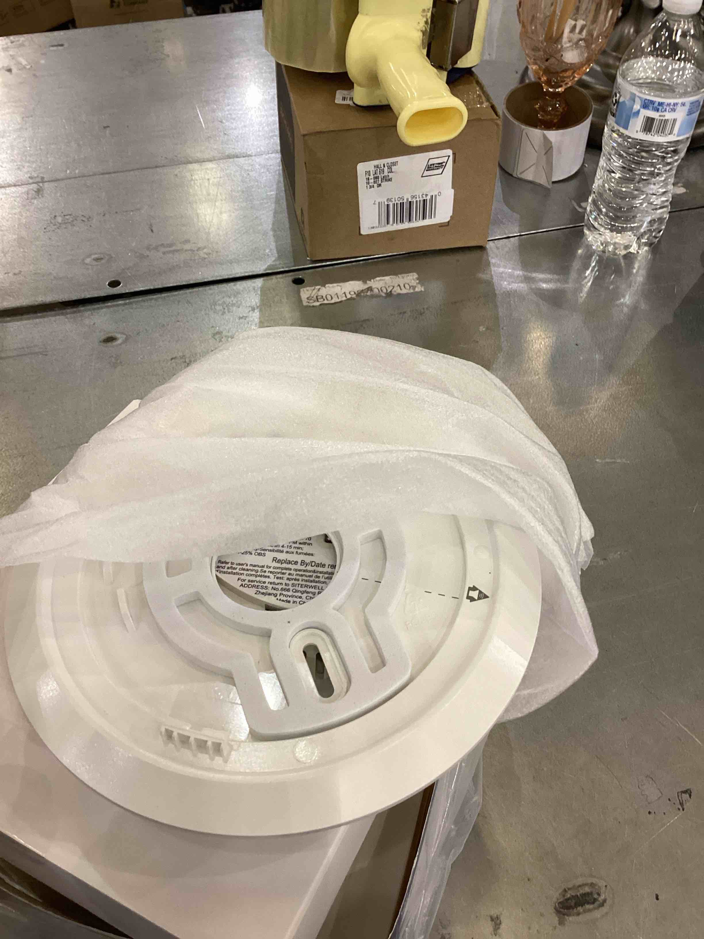 SITERWELL Hardwired Interconnected Smoke Detector Carbon Monoxide Detector Combo with 2 AA Batteries Back Up, 2 in 1 Smoke and CO Detector with Voice Alert, Smoke and CO Alarm with Self-Check, 3 Pack