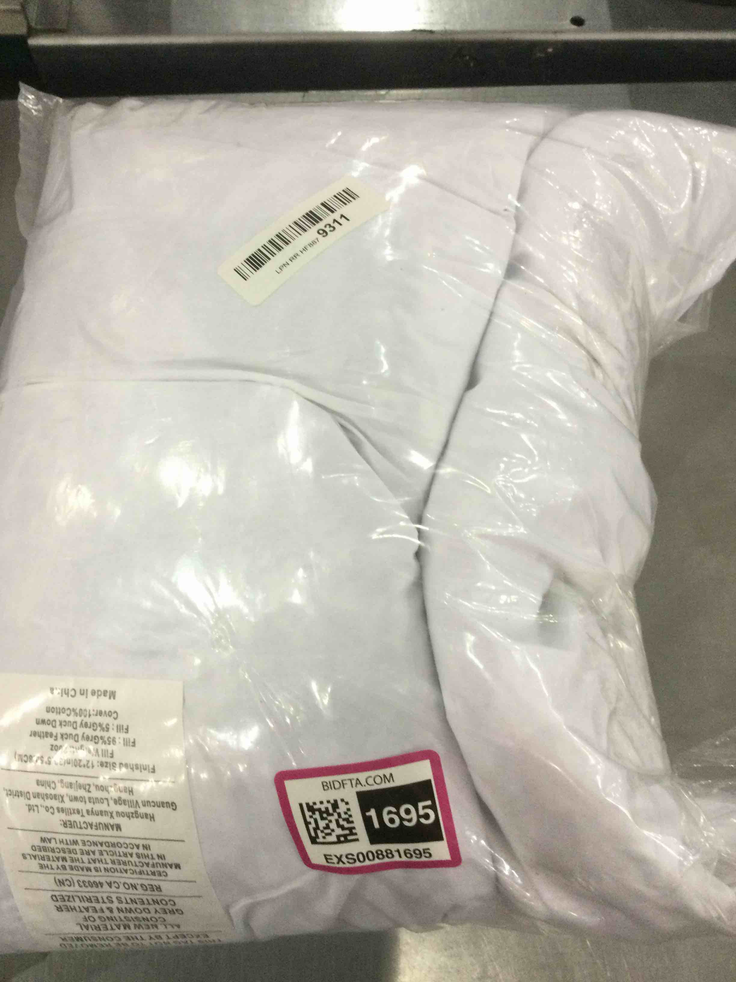 Set of 2, 95% Feather 5% Down Decorative Throw Pillow Insert, 100% Cotton, 12x20 Inch