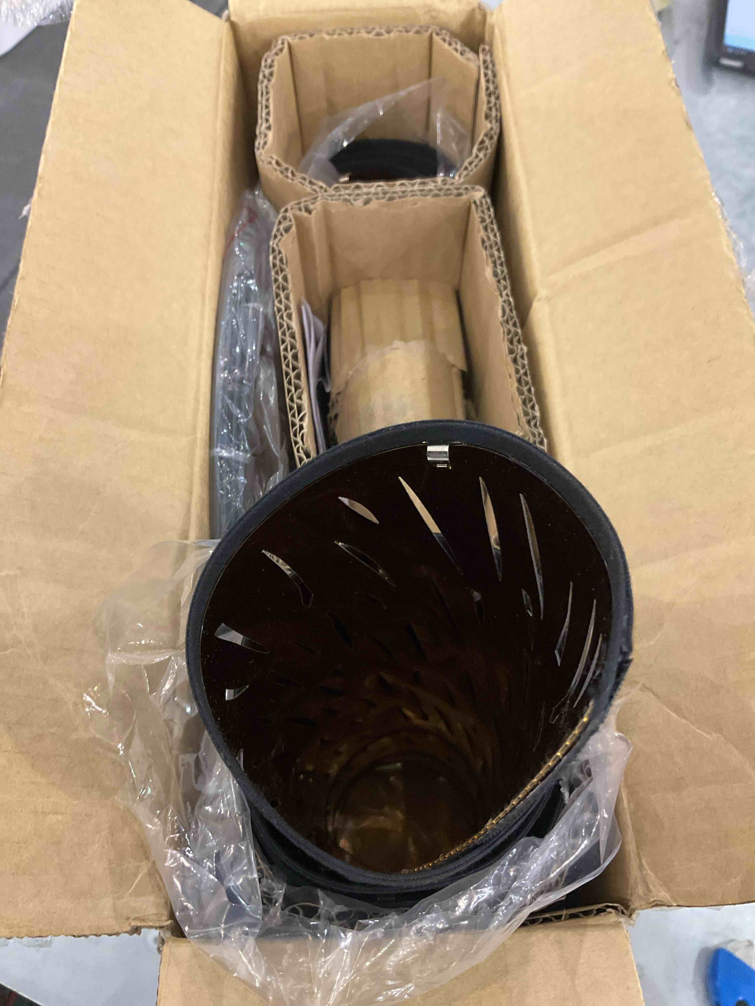 Black Lampshades Set of 2, Drum Lampshades with Hollow-carved Design, 12.7" x 12.7" x 10 Inches Lampshades for Table Lamp, Floor Lamp, Pendant Light, Lamp Shade Harp Holder Included