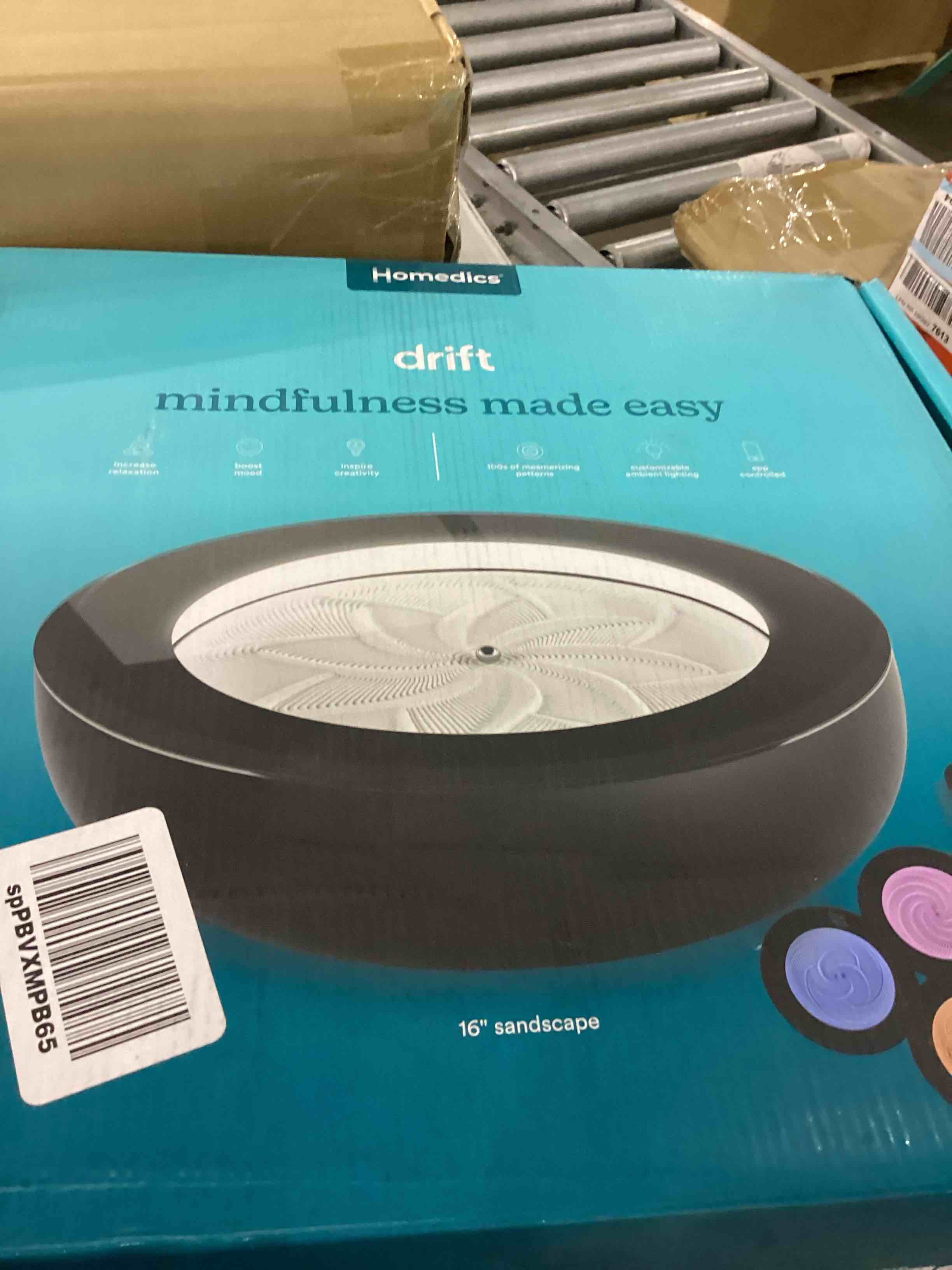 Homedics Drift Sandscape, Kinetic Sand, Perpetual Motion Machine, Zen Garden, Meditation Accessories, Decorative Sandscape, Bluetooth, iOS, Android, by Homedics (16 Inch (Small), Black)