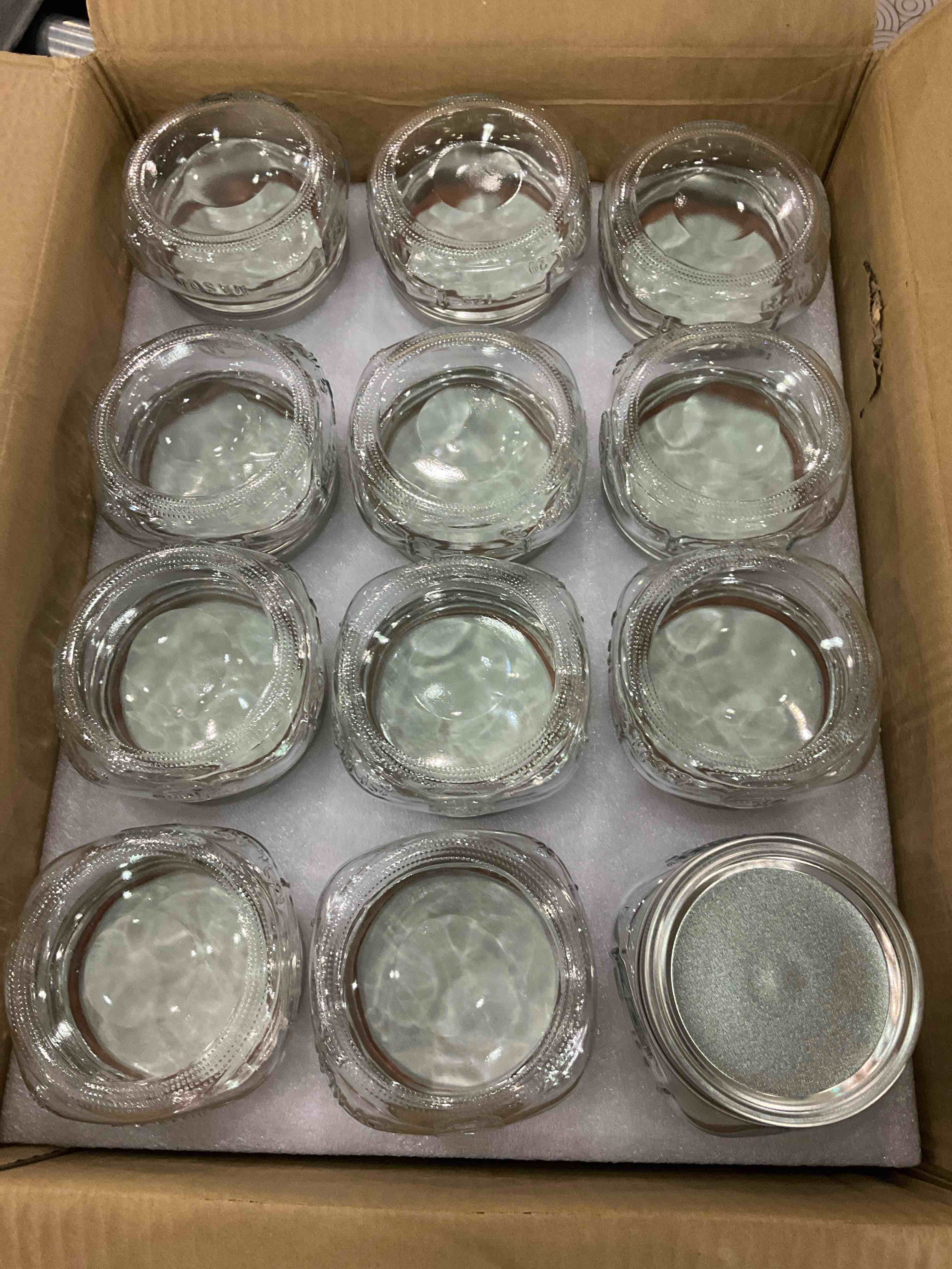 Tebery 24 Pack Home Glass Mason Jars with Silver Metal Airtight Lids and Bands, 8-Ounce Wide Mouth Glass Canning Jars for for Canning, Preserving, Meal Prep, Overnight Oats, Jam, Jelly