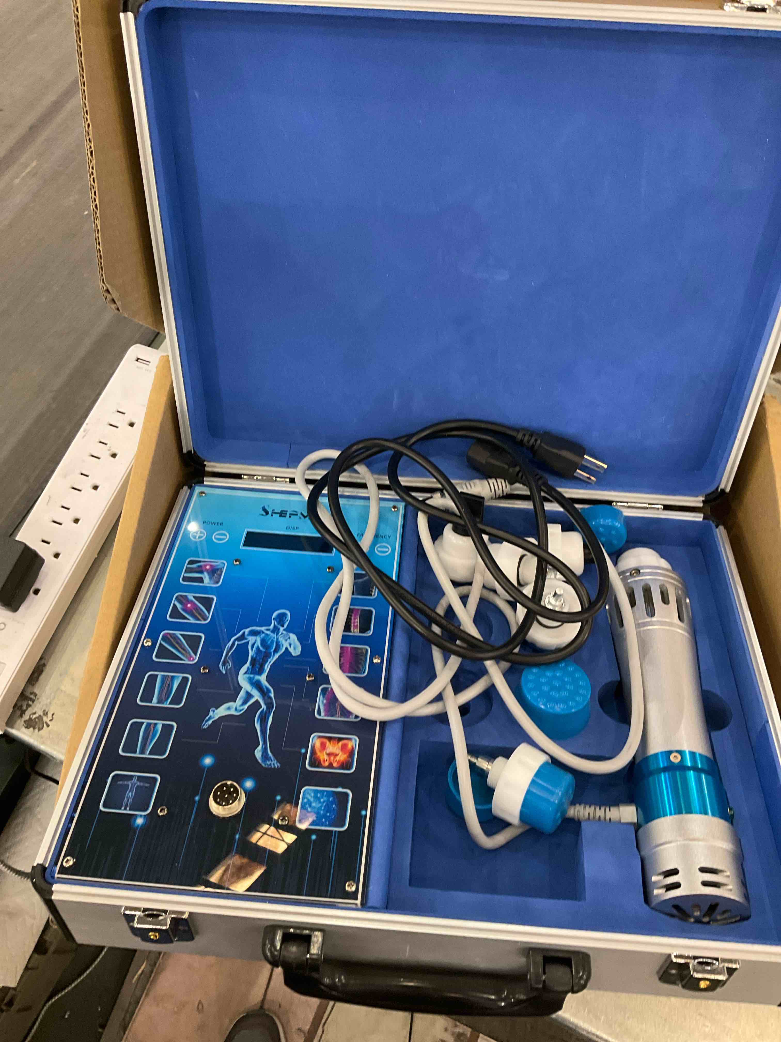 HUANSHI Multifunctional Shockwave E-D Therapy Machine for Erectile Dysfunction Body Muscle Massager Shock Wave Deep Tissue Pain Relief Message with 7 Massage Heads (SW14B)