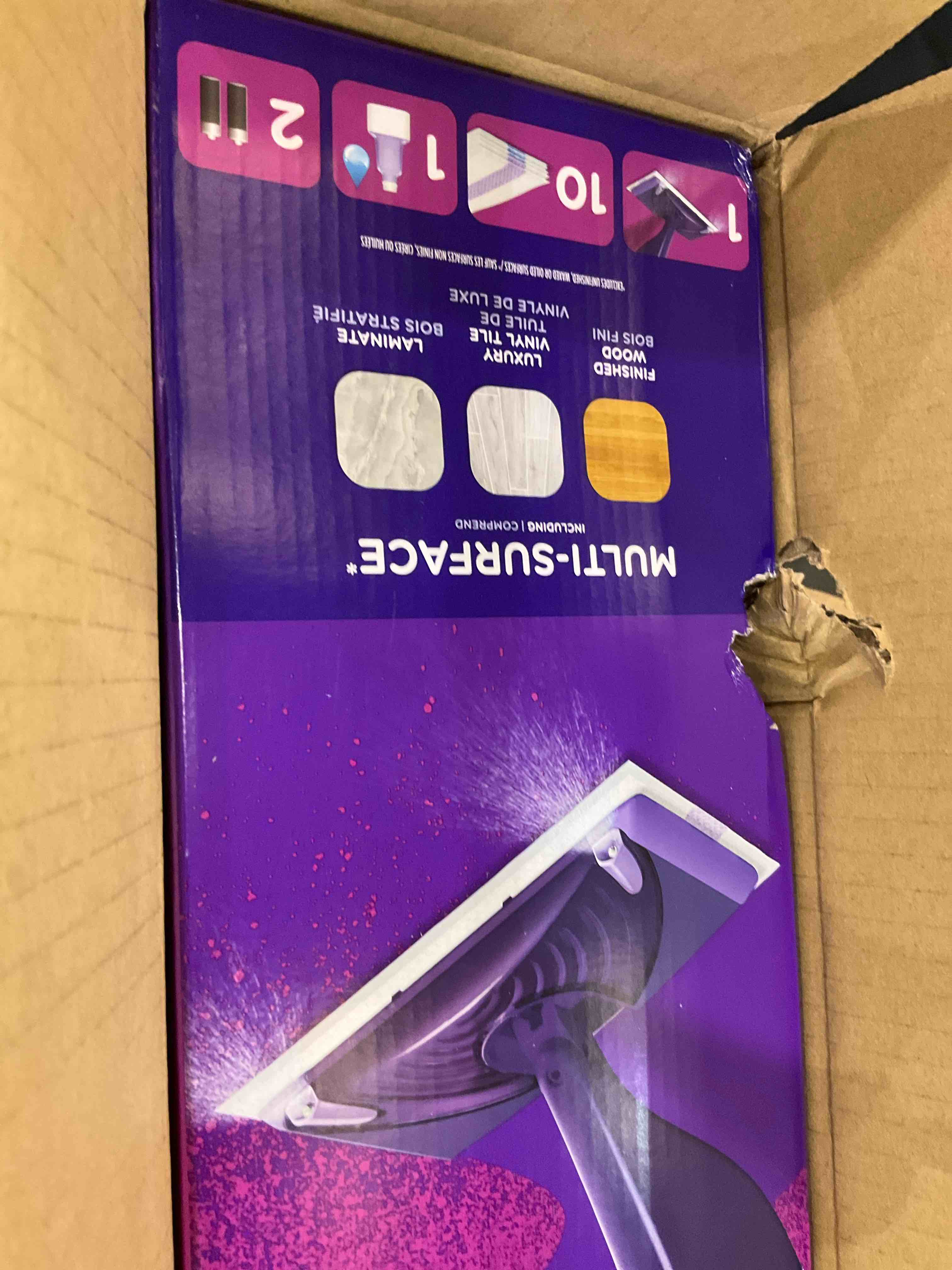 Swiffer WetJet Hardwood and Floor Spray Mop Cleaner Starter Kit, Includes: 1 Power Mop, 10 Pads, Cleaning Solution, Batteries