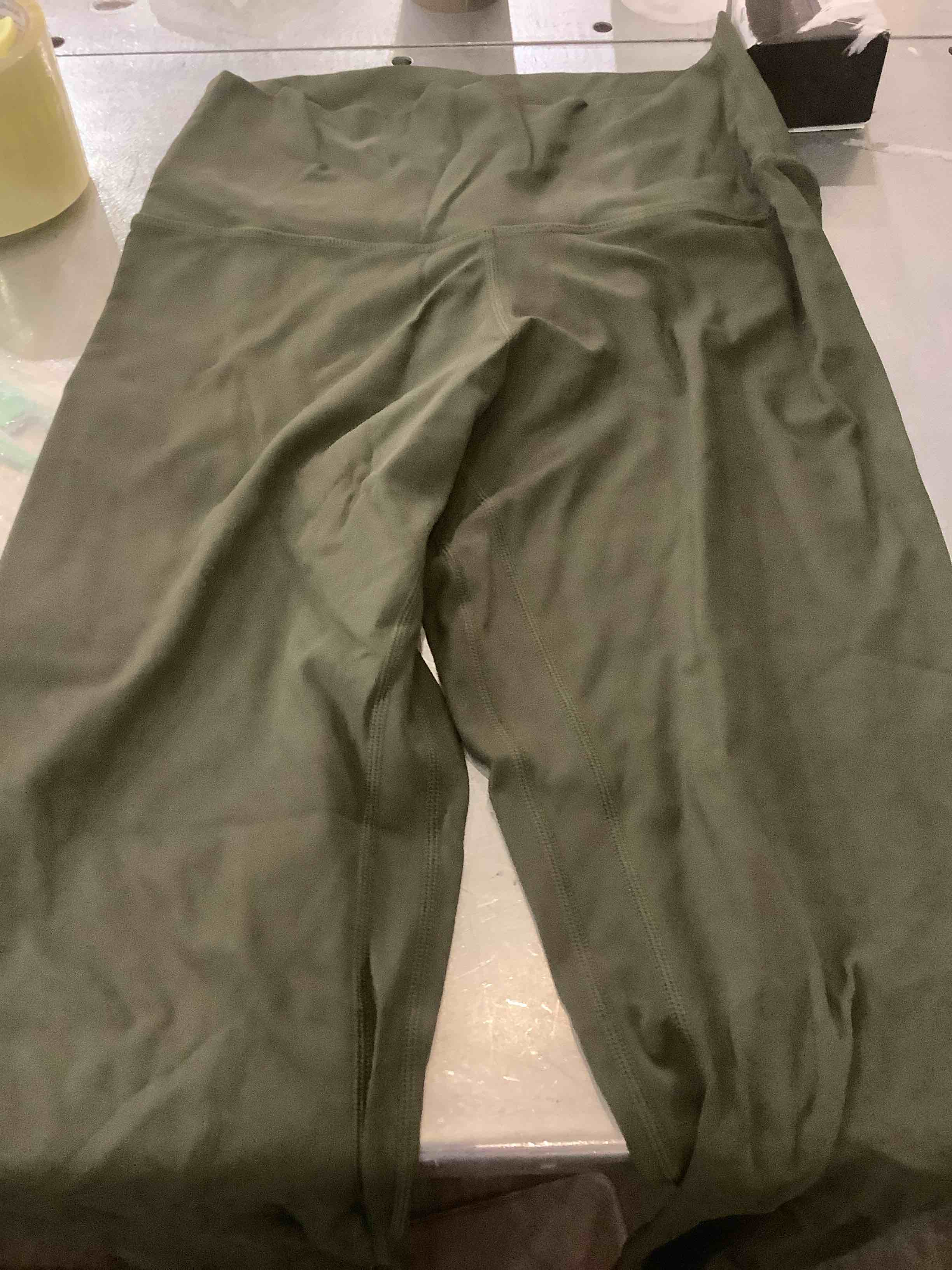 Colorfulkoala Women's Buttery Soft High Waisted Yoga Pants Full-Length Leggings (L, Olive Green)