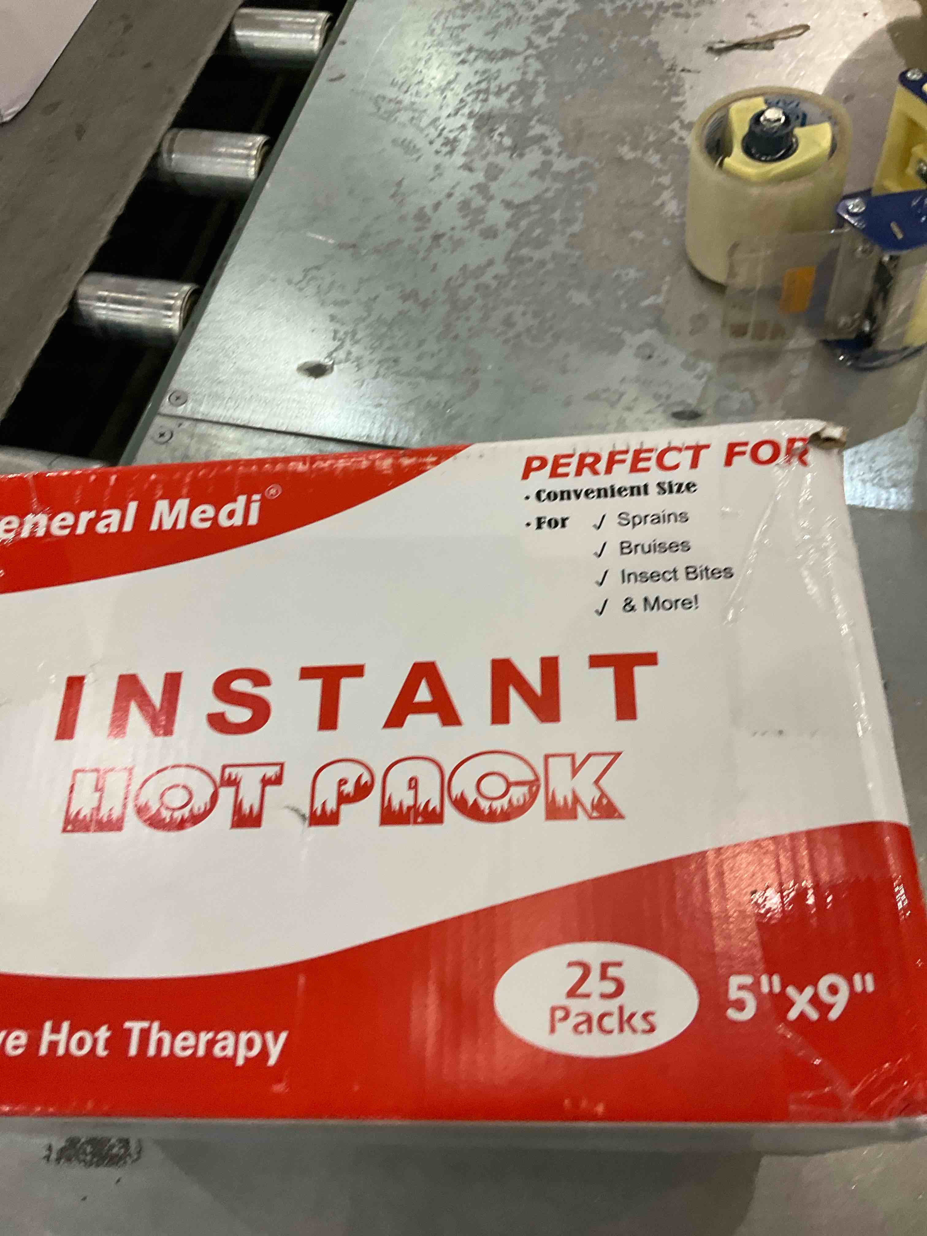 general medi instant hot pack 25 pack 5x9