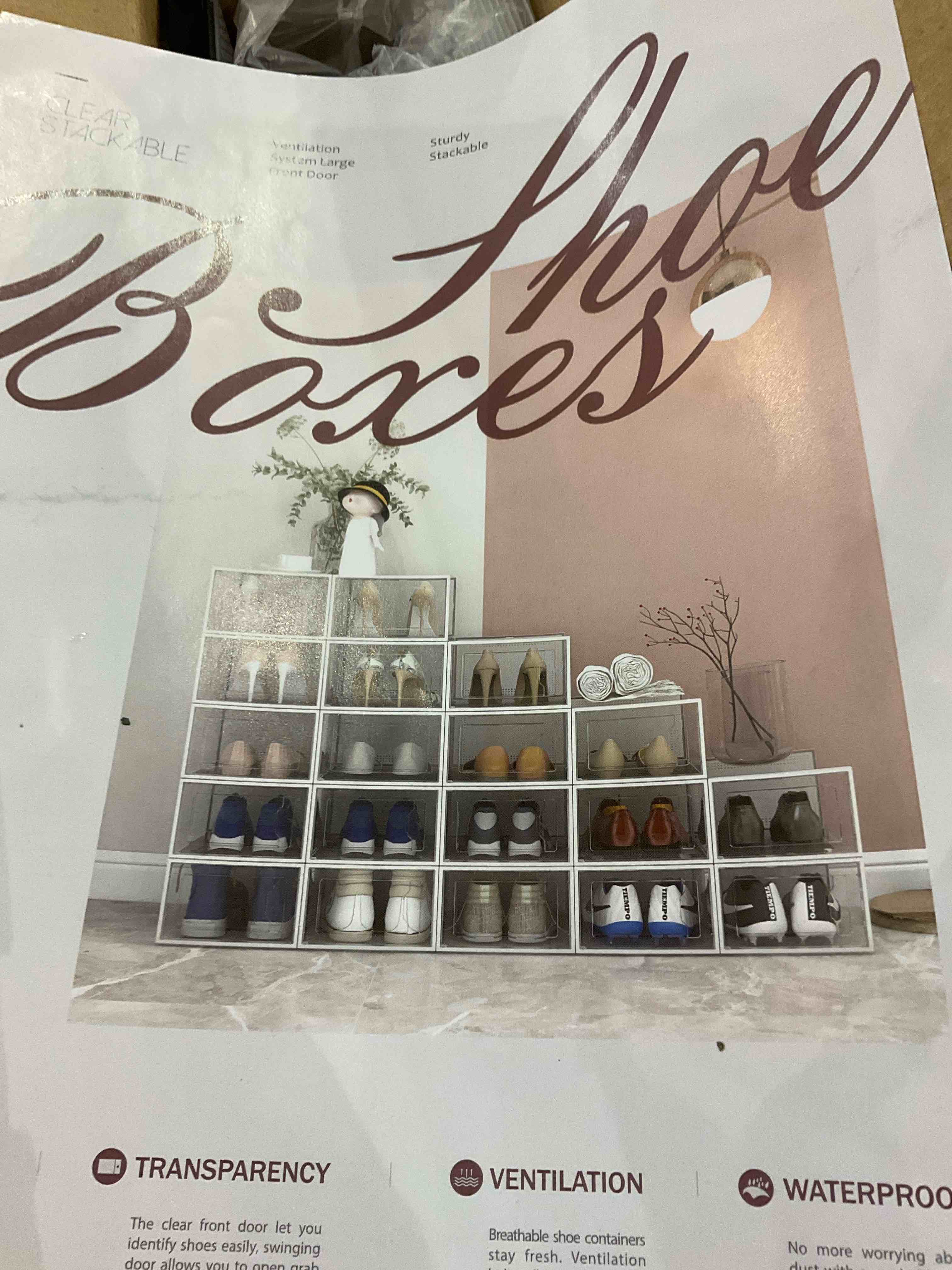 stackable 12 pack shoe box
