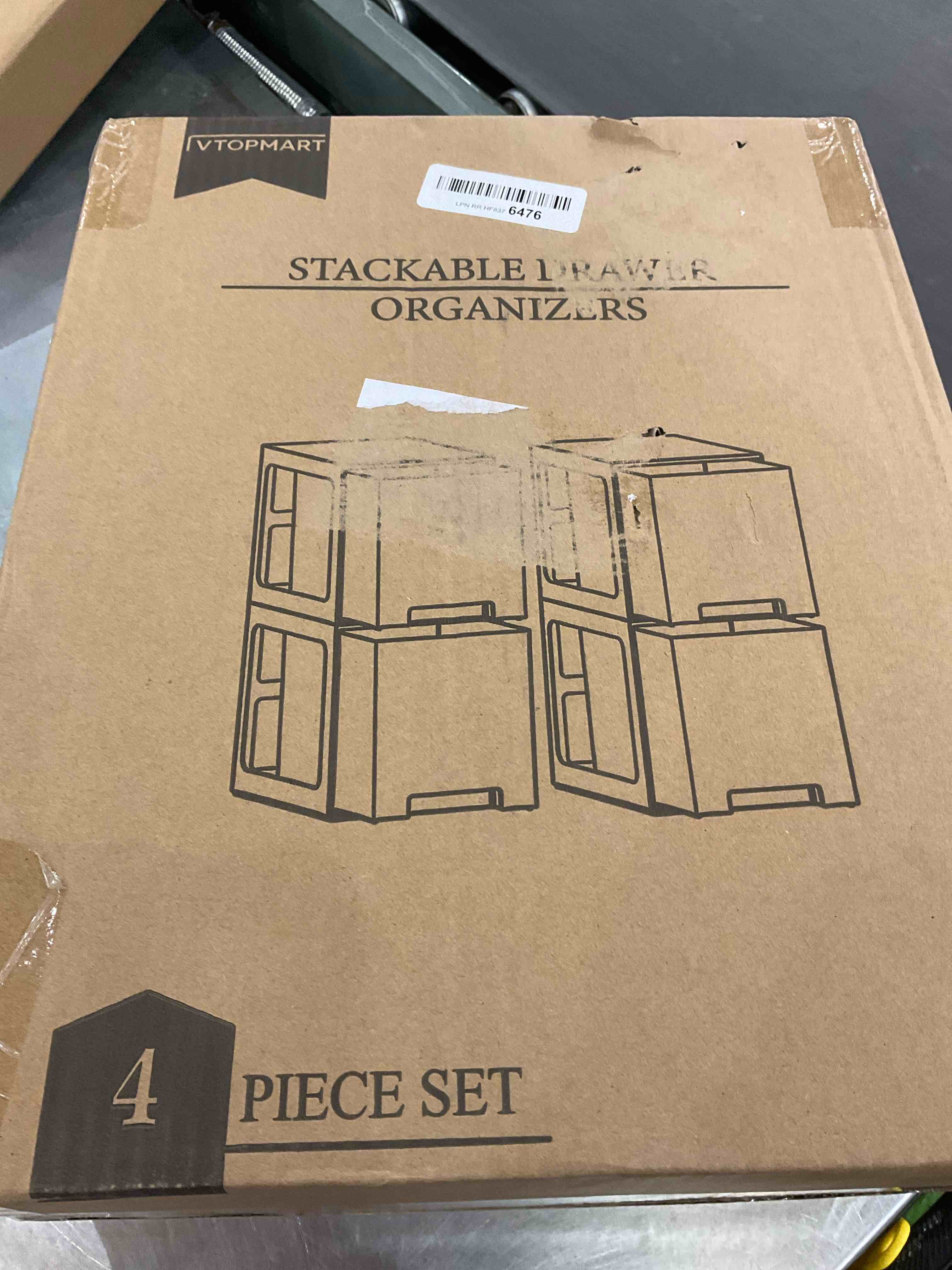 4 Pack Stackable Makeup Organizer Storage Drawers, Vtopmart 6.6’‘ Tall Acrylic Bathroom Organizers?Clear Plastic Storage Bins For Vanity, Undersink, Kitchen Cabinets, Pantry Organization and Storage