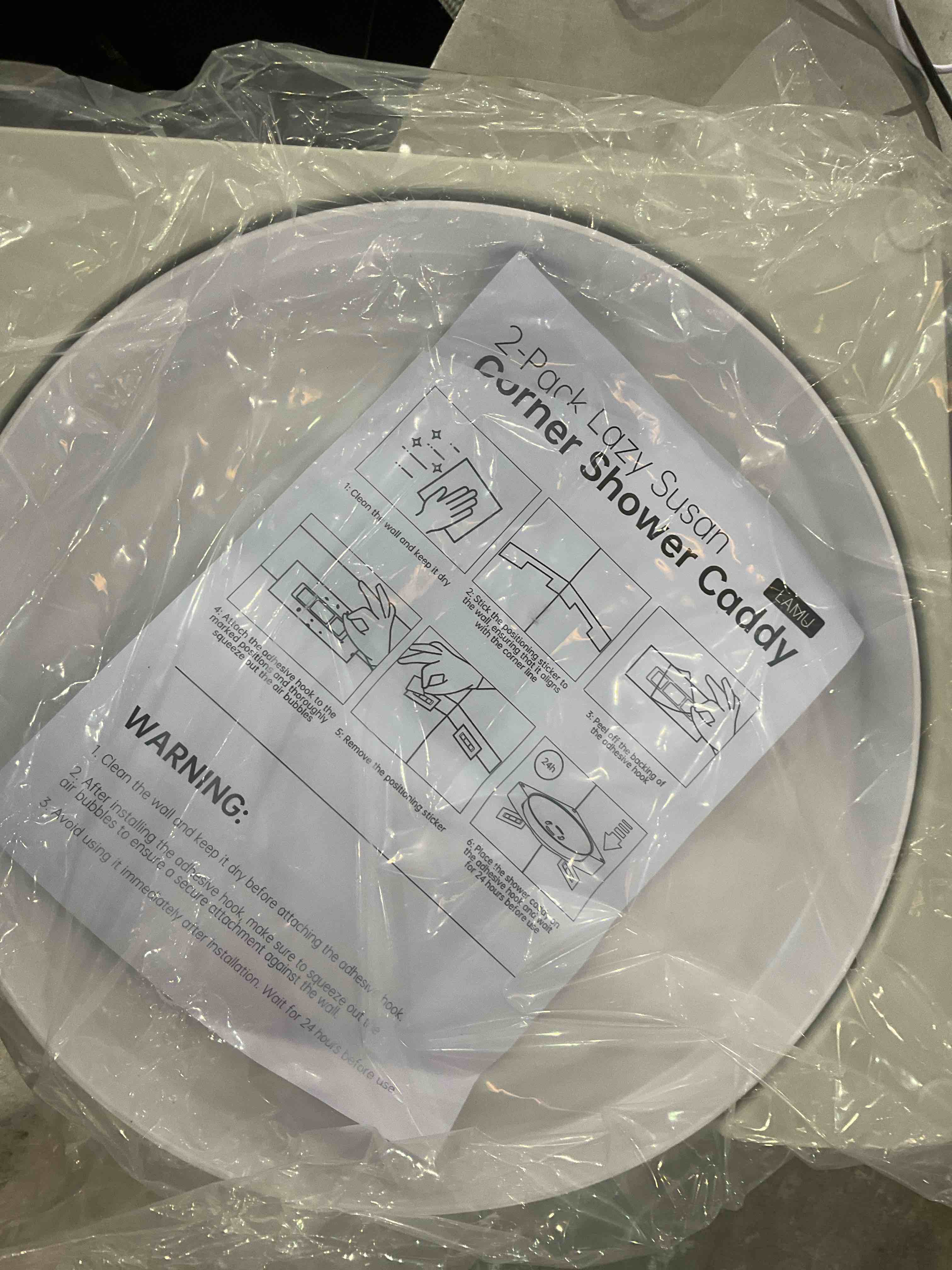 2-Pack Lazy Susan Corner Shower Caddy