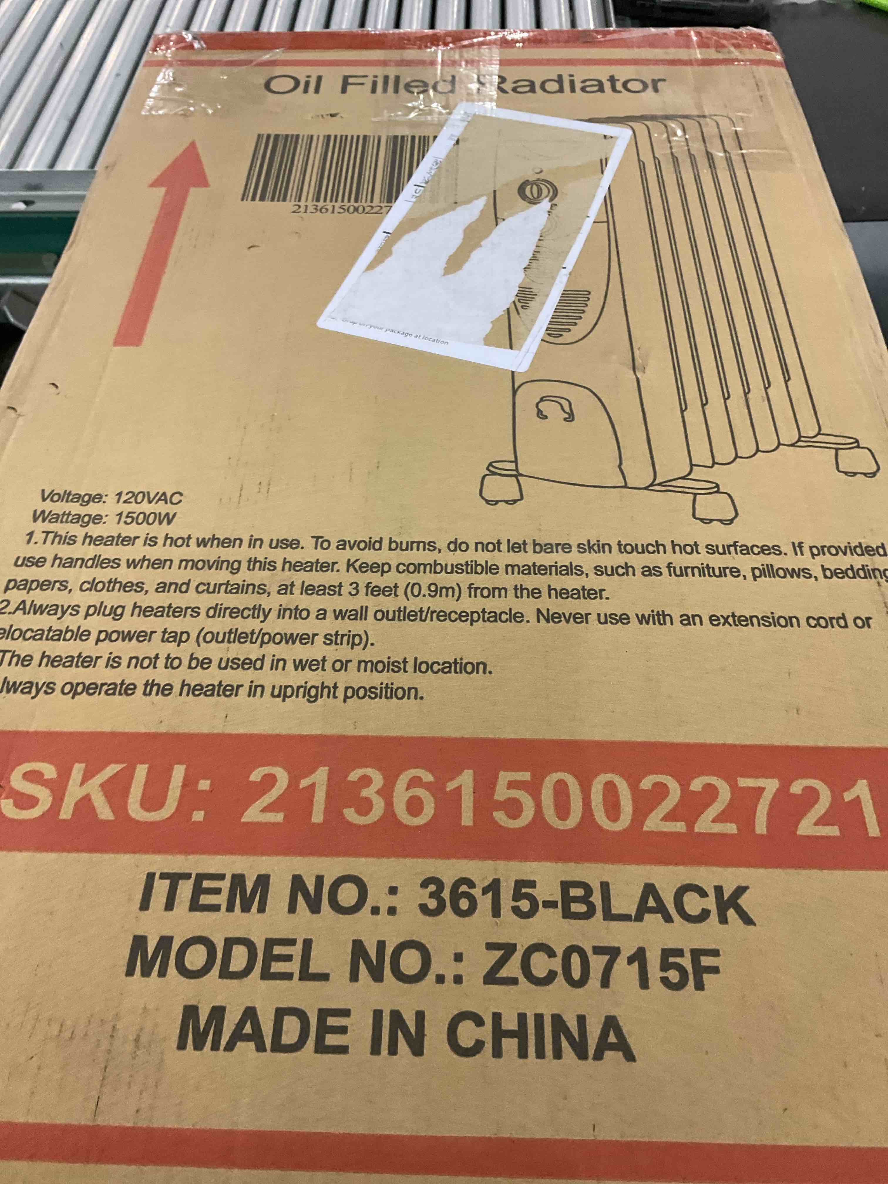 Antarctic Star Oil Filled Radiator Heater, 1500W Portable Electric Space Heater, Adjustable Thermostat, 3 Heat Settings,Tip Overheat Protection Quiet Working, Black