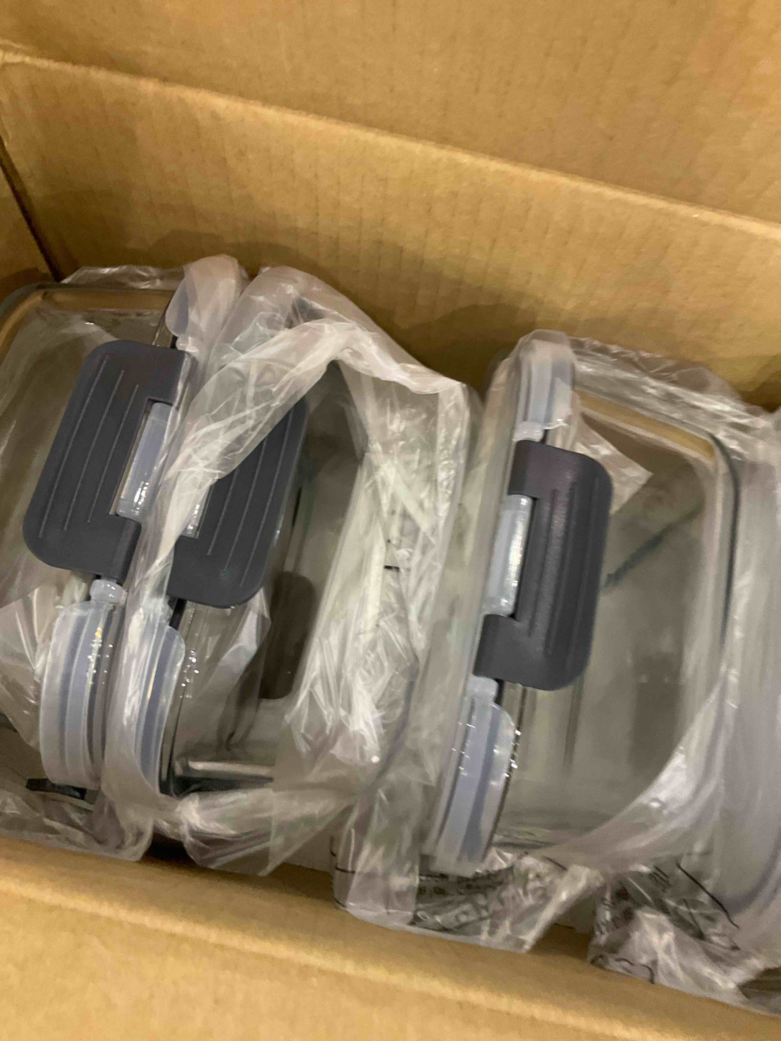 Skroam 5-Packs 36OZ Glass Food Storage Containers with Lids Airtight, Glass Meal Prep Container for Lunch, Pantry Organizers and Storage, Glass Lunch Boxes for Freezer to Oven Safe, Leak Proof