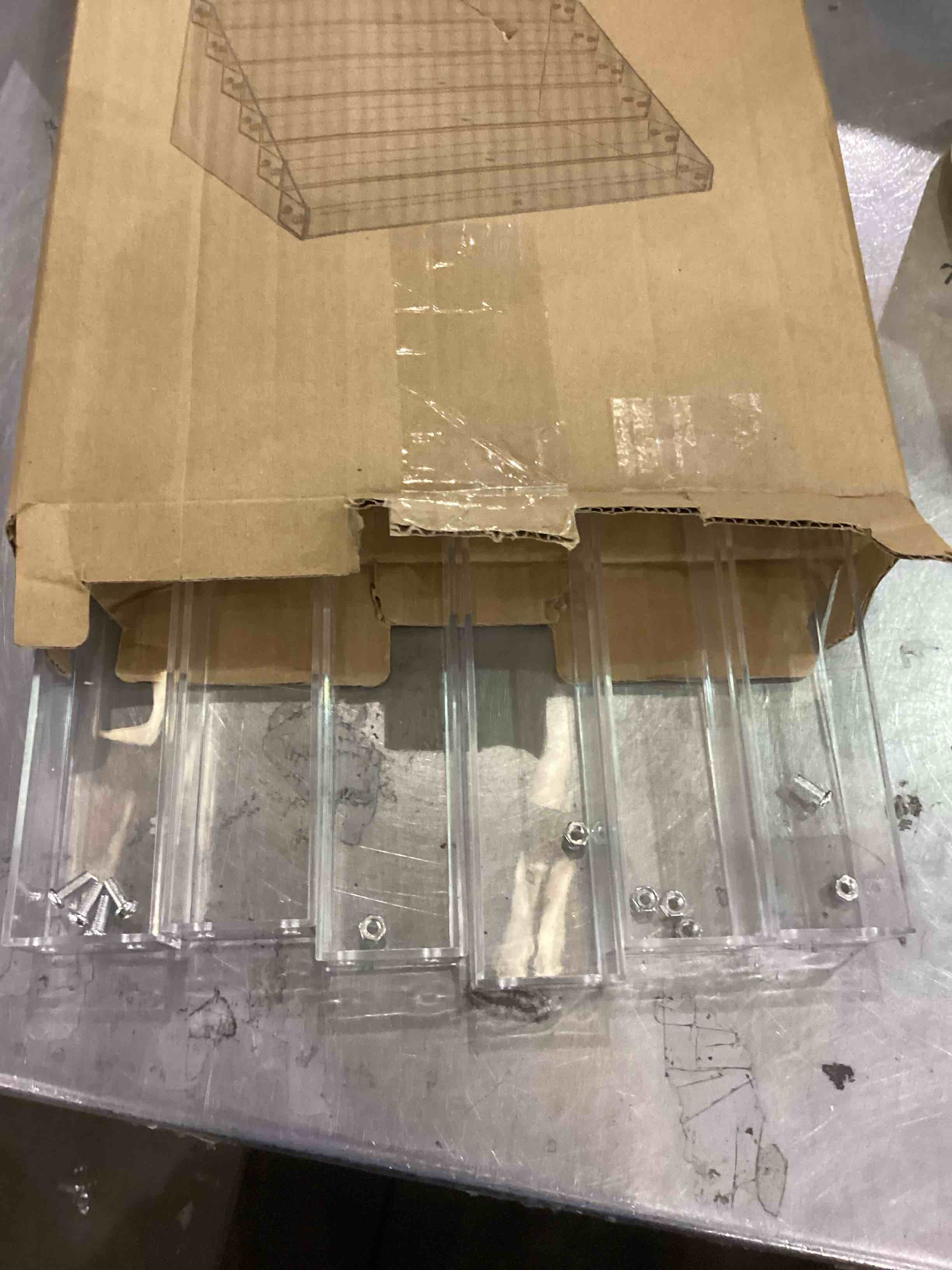 Cq acrylic 54 Bottles of 6 Layers Clear Nail Polish Rack,Nail Polish Storage Organizers and Storage Box,Clear Paint Bottles Holder and Essential Oil Organizer,Pack of 1