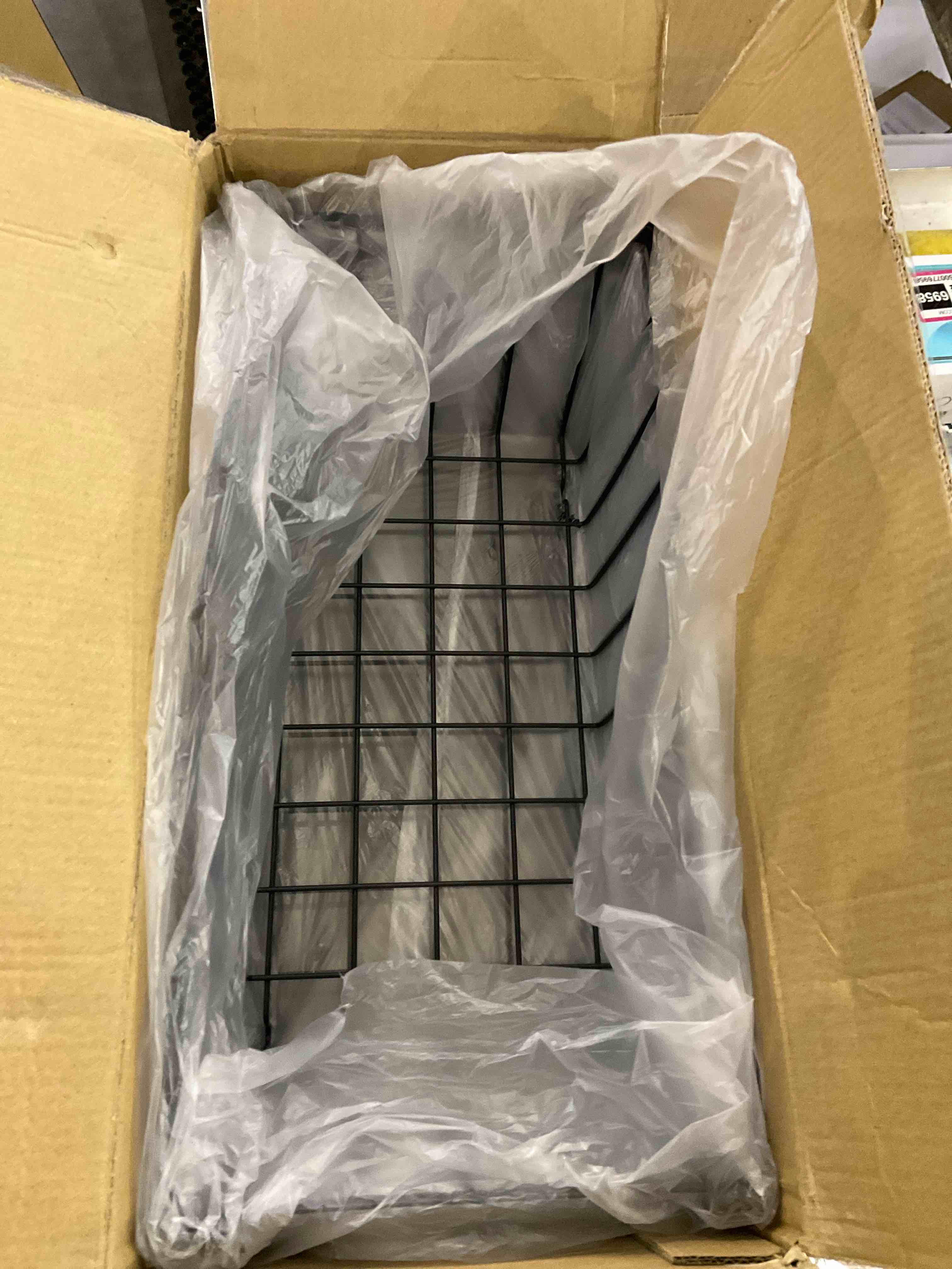 Wire Storage Baskets - iSPECLE 5 Pack Metal Wire Basket Large Pantry Storage Organization Baskets with Handles, Freezer Baskets Bins for Kitchen Pantry Shelf Laundry Cabinets Garage Black